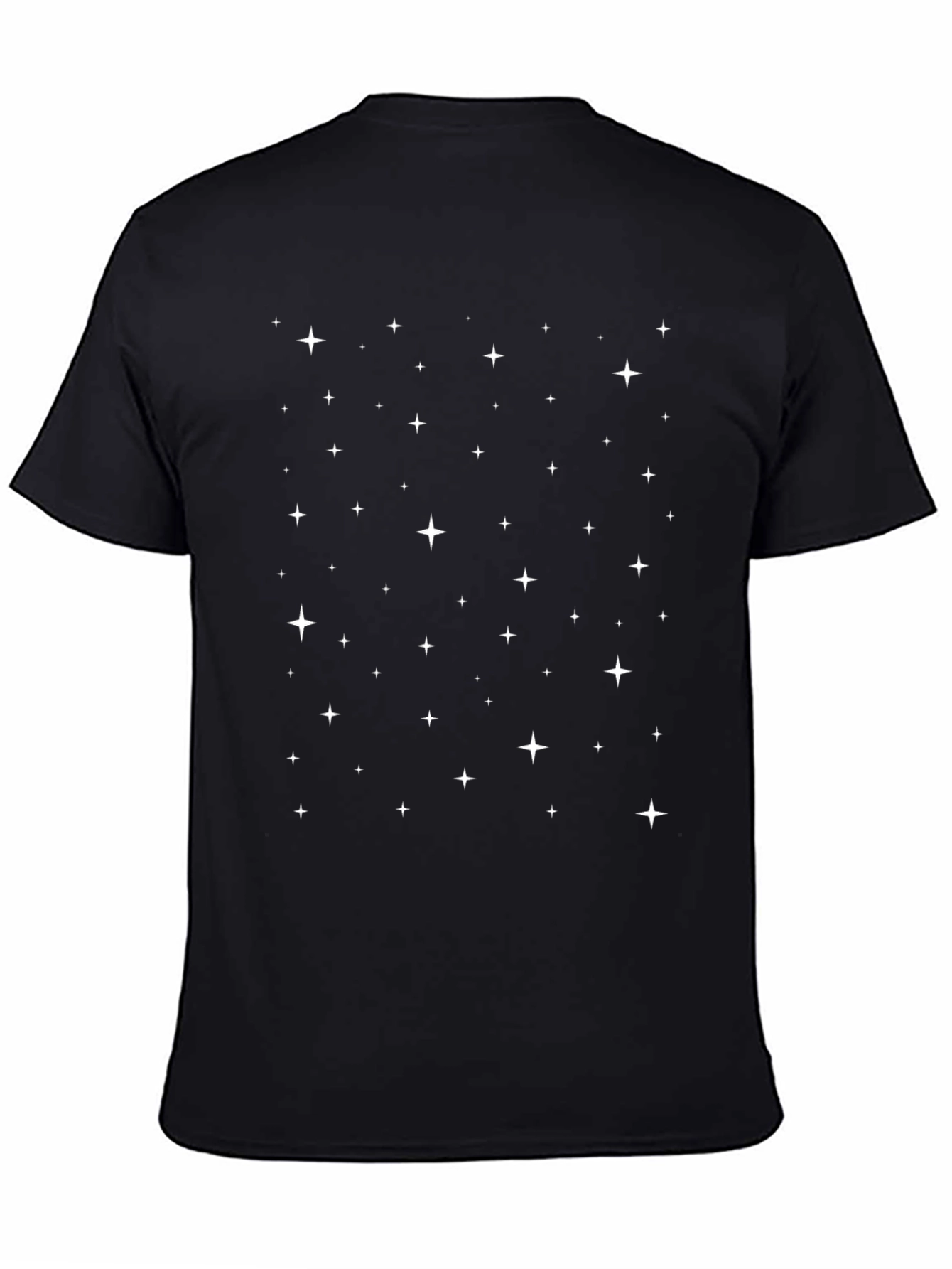 Starry Night Black T-Shirt - Cosmic Style