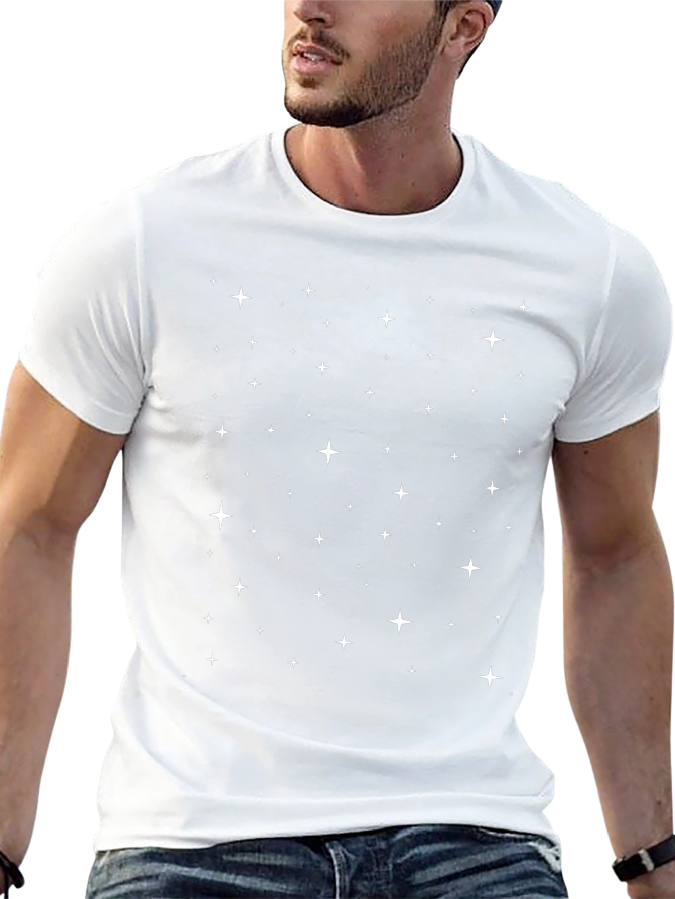 Starry Night Black T-Shirt - Cosmic Style