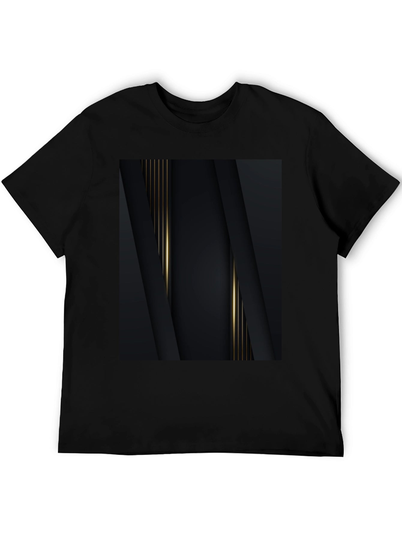 Elegant Black & Gold Abstract Design Tee