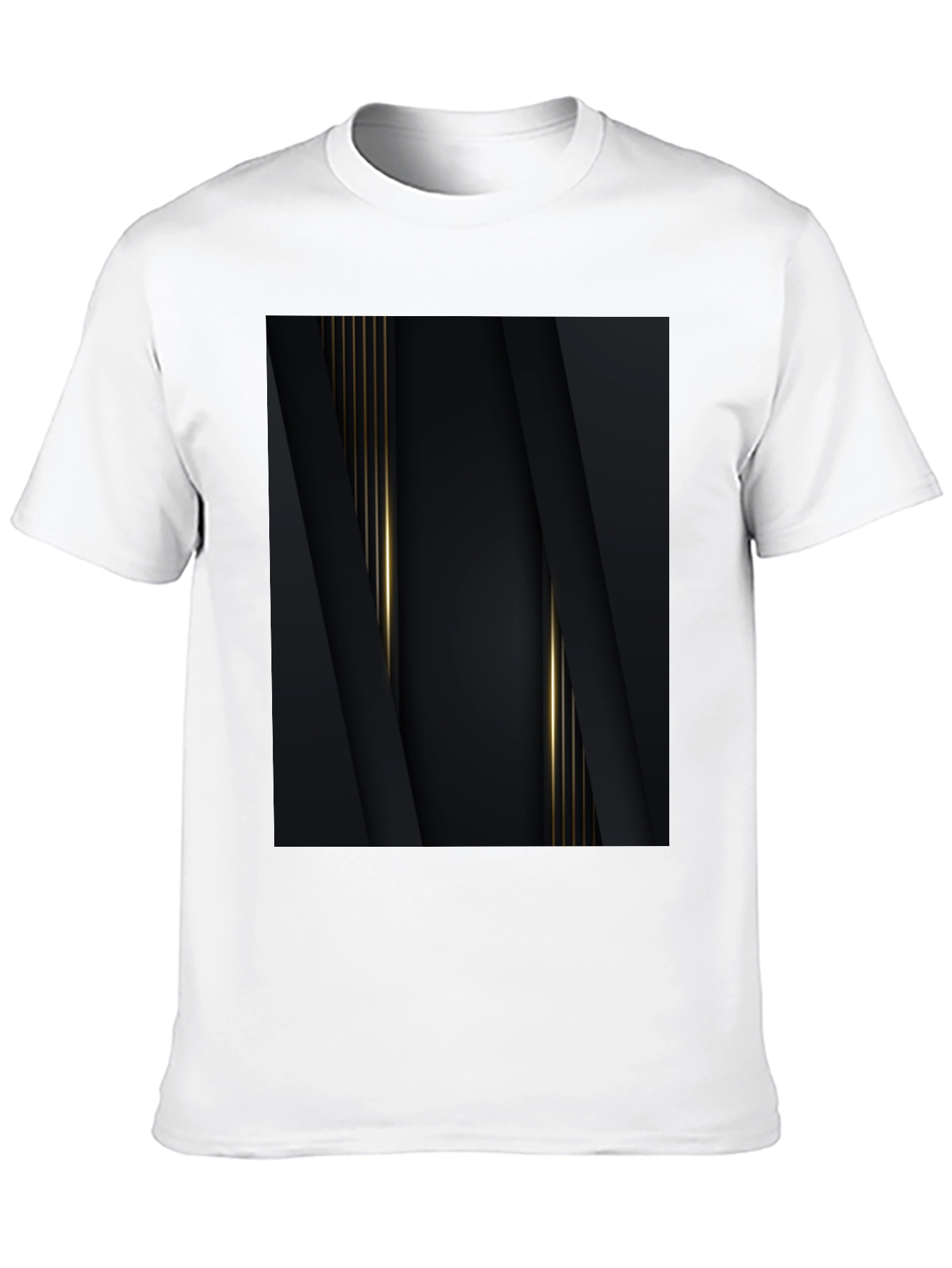 Elegant Black & Gold Abstract Design Tee