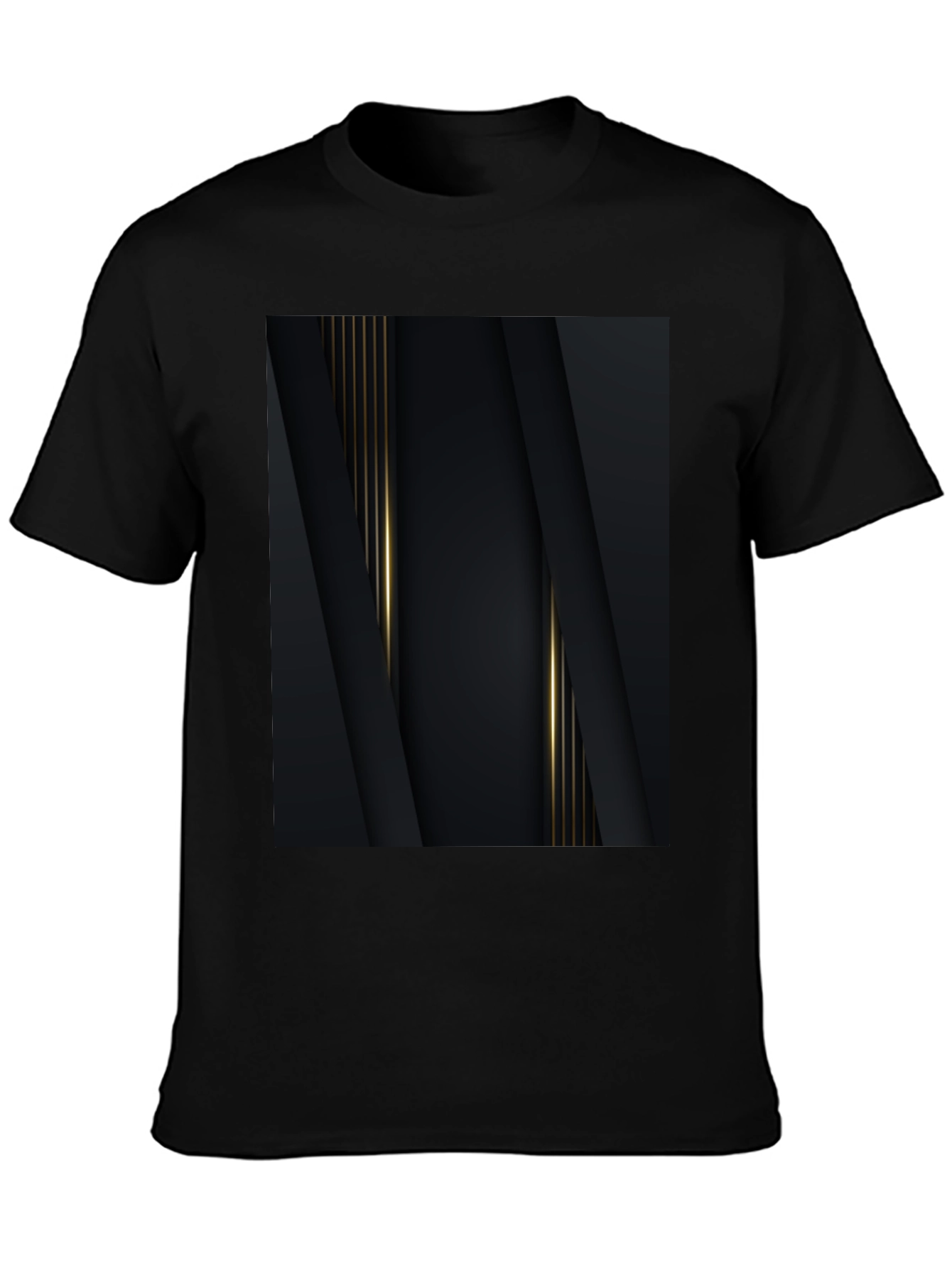 Elegant Black & Gold Abstract Design Tee