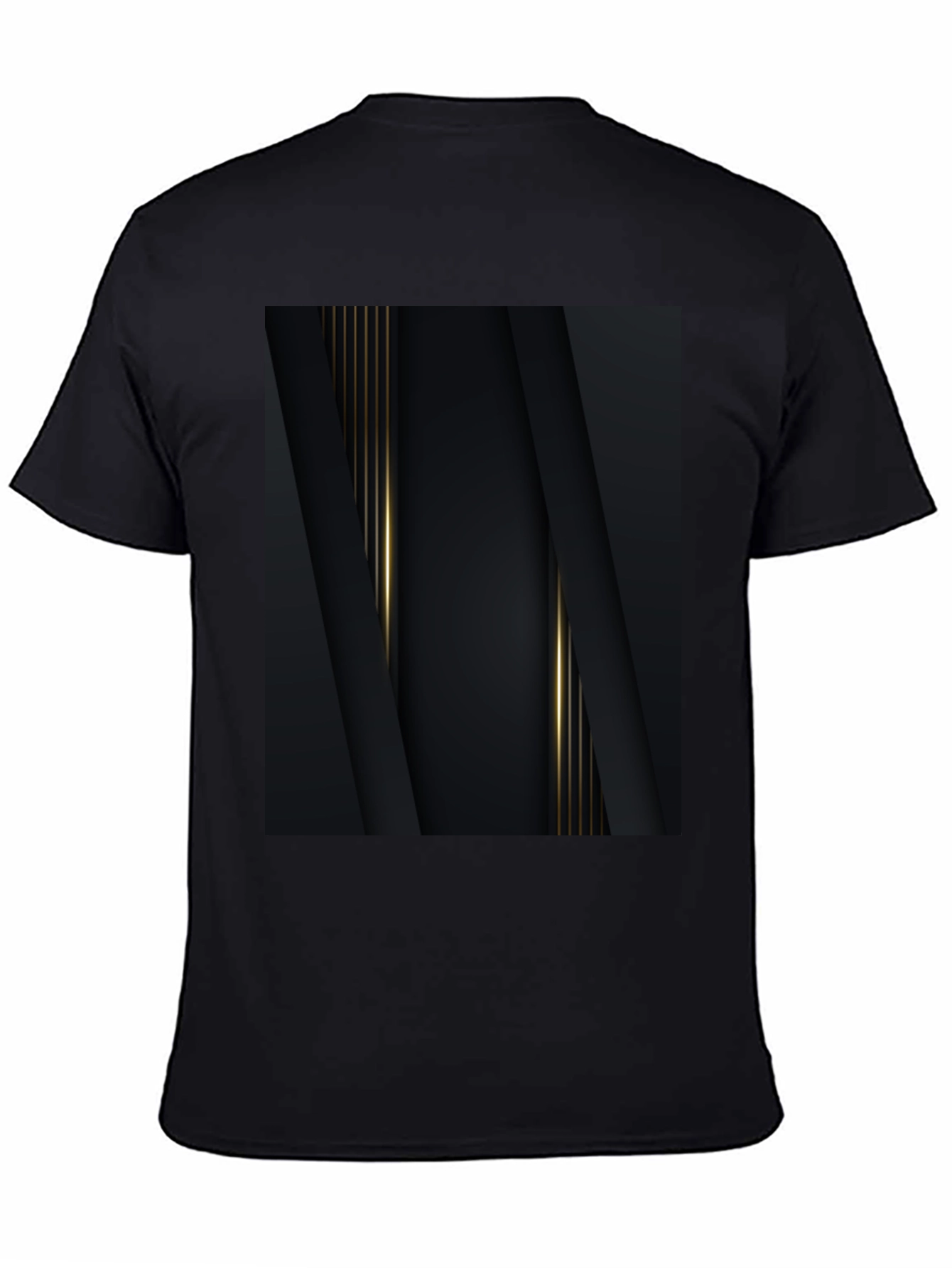 Elegant Black & Gold Abstract Design Tee