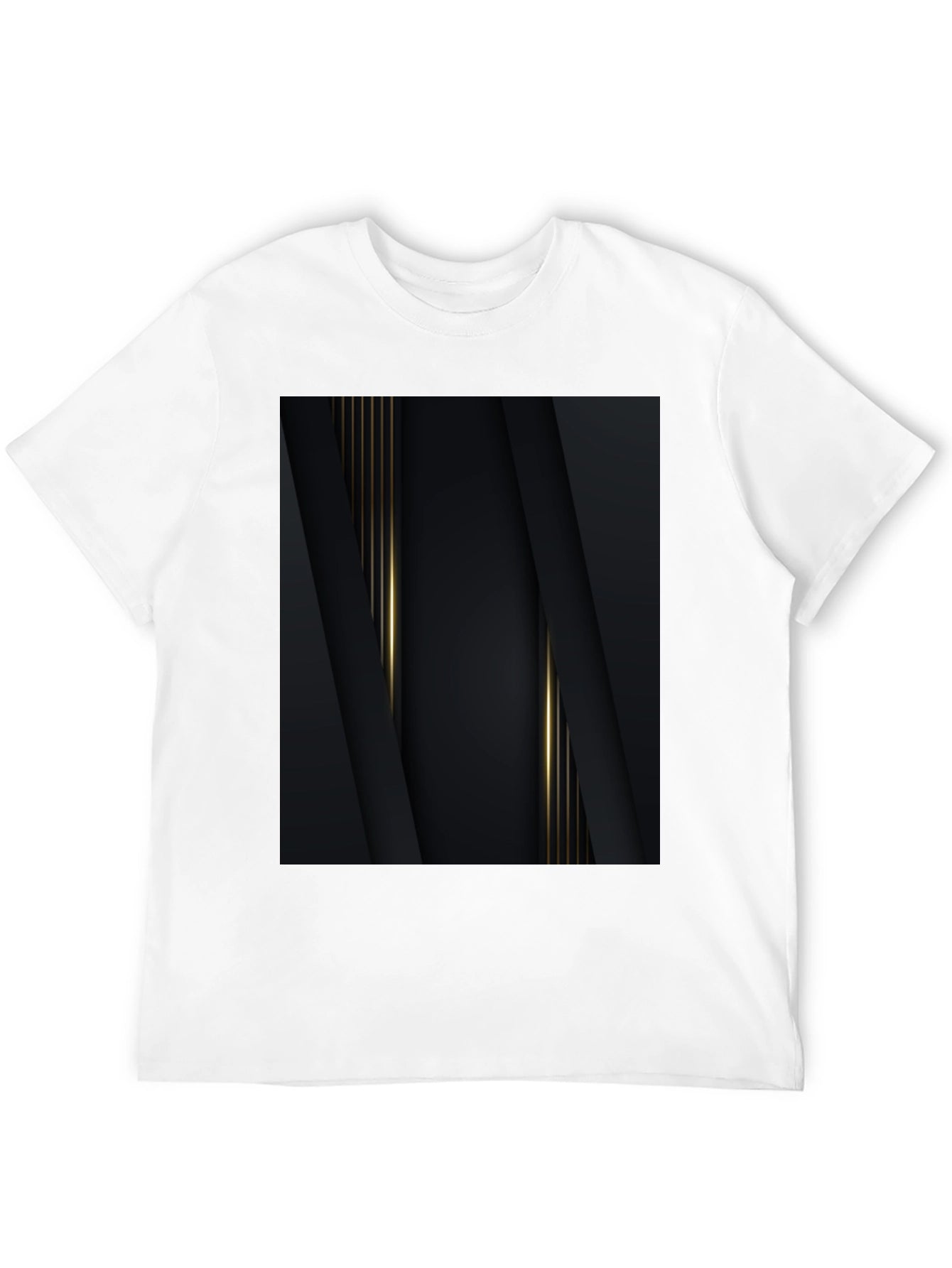 Elegant Black & Gold Abstract Design Tee