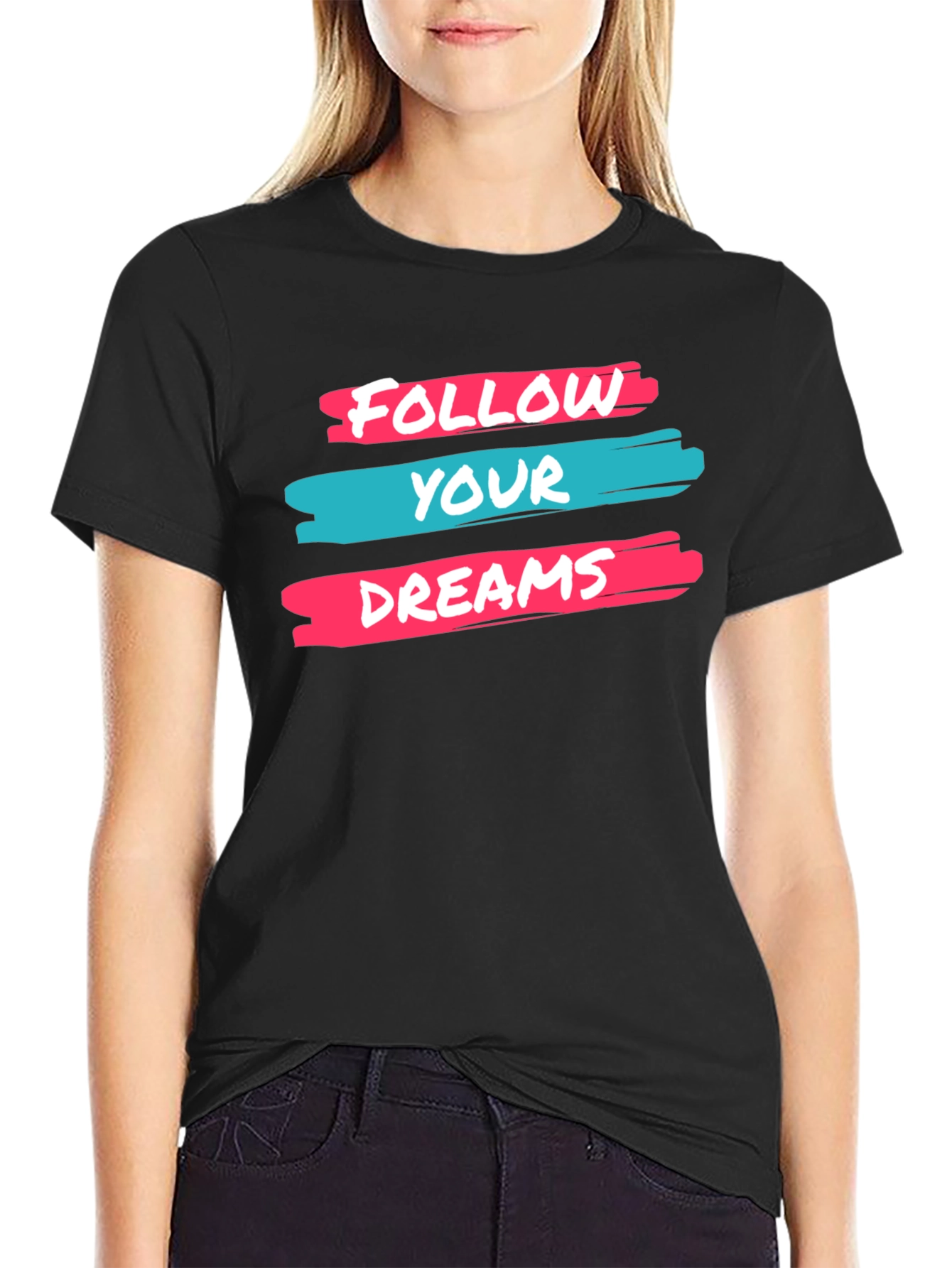 Follow Your Dreams Graphic Tee - Black