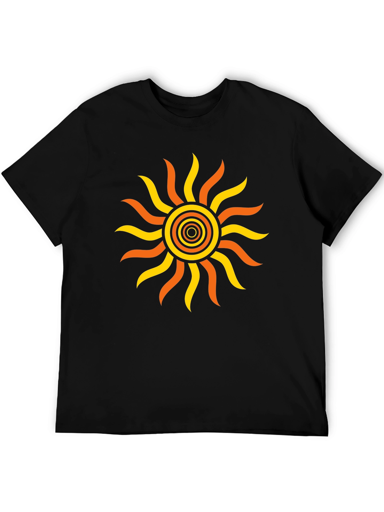Sunburst Graphic Tee - Mens Black T-Shirt