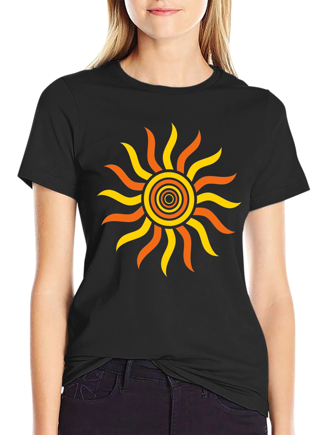 Sunburst Graphic Tee - Mens Black T-Shirt