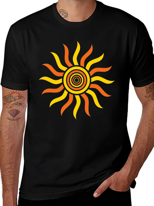 Sunburst Graphic Tee - Mens Black T-Shirt