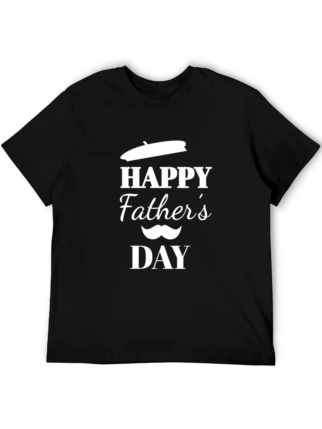 Happy Fathers Day Graphic Tee - Black