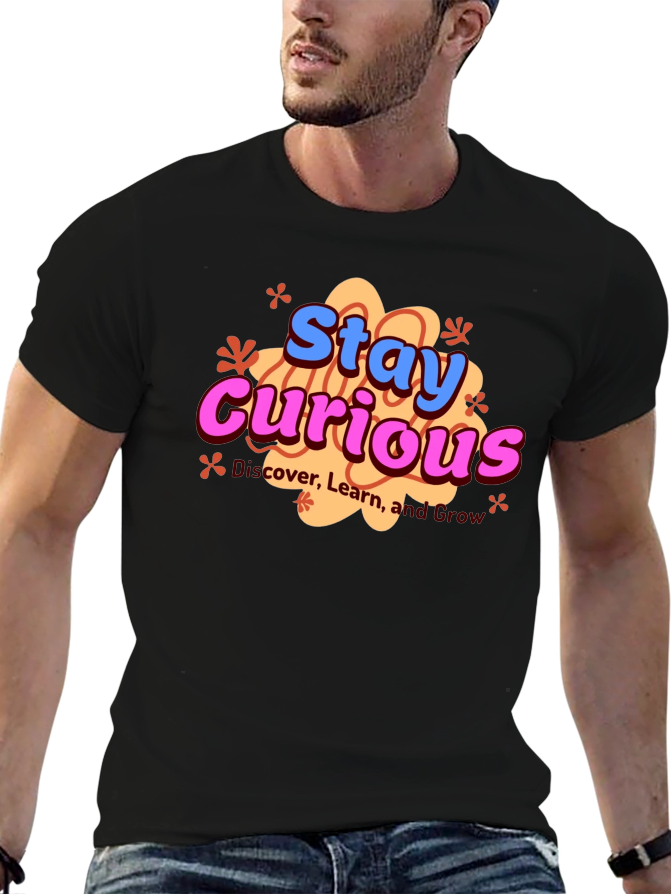 Stay Curious Graphic Tee - Unisex Black T-Shirt