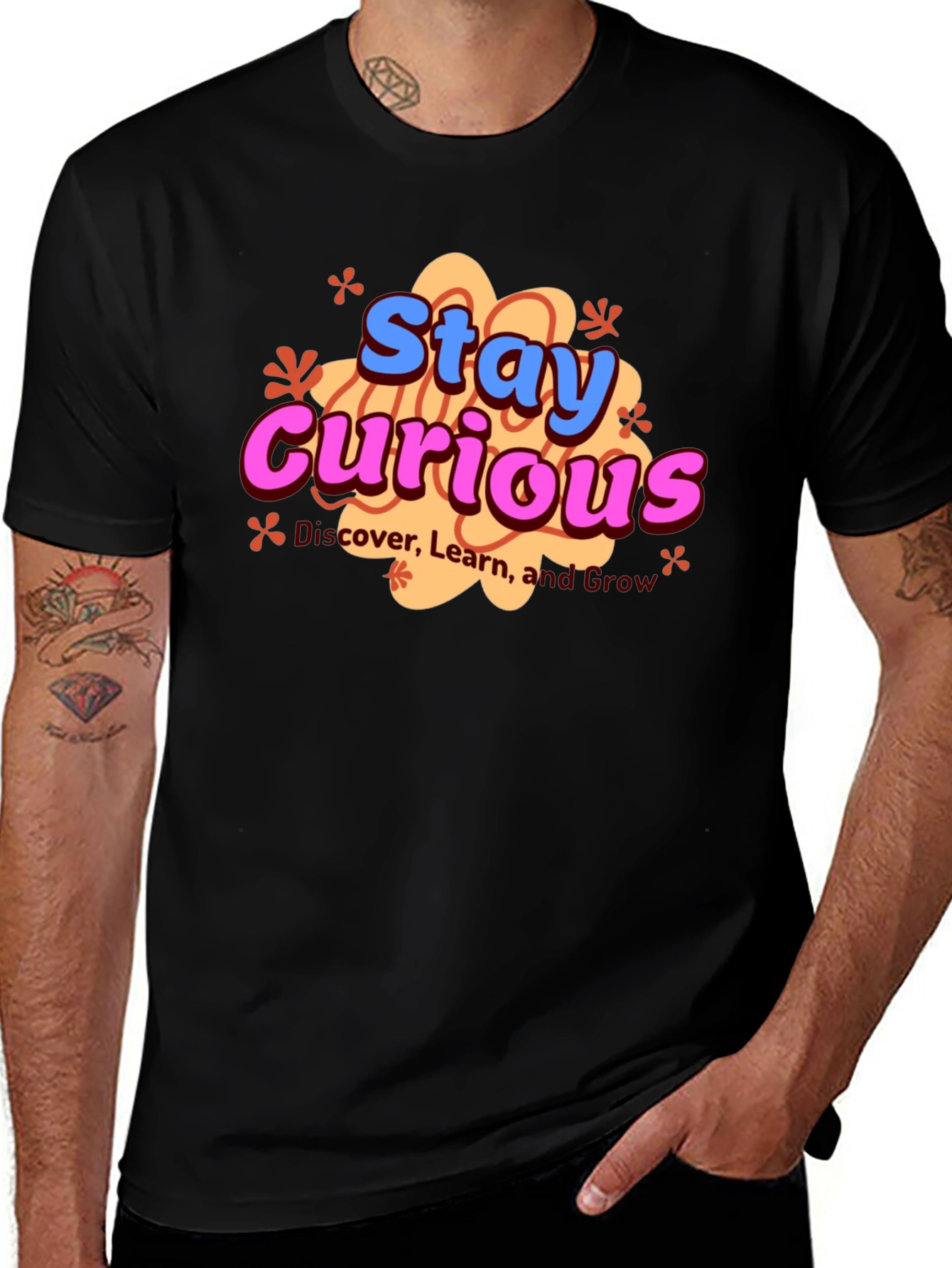 Stay Curious Graphic Tee - Unisex Black T-Shirt