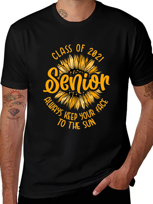 Senior 2021 Sunflower Graphic T-Shirt