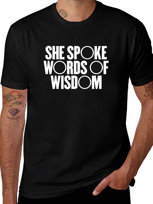 Wisdom Spoken Graphic Tee - Black