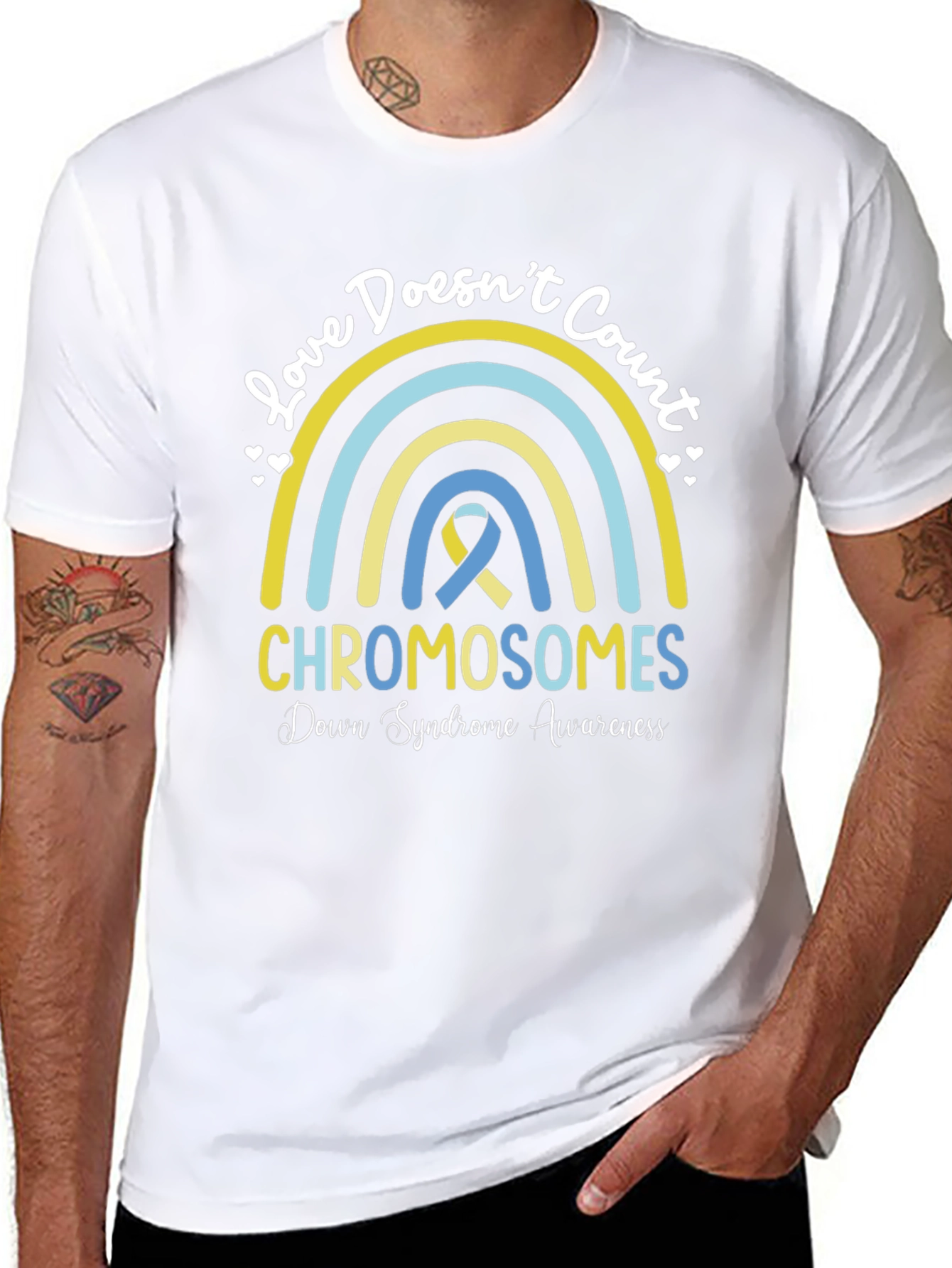 Love Doesnt Count Chromosomes Down Syndrome Awareness T-Shirt