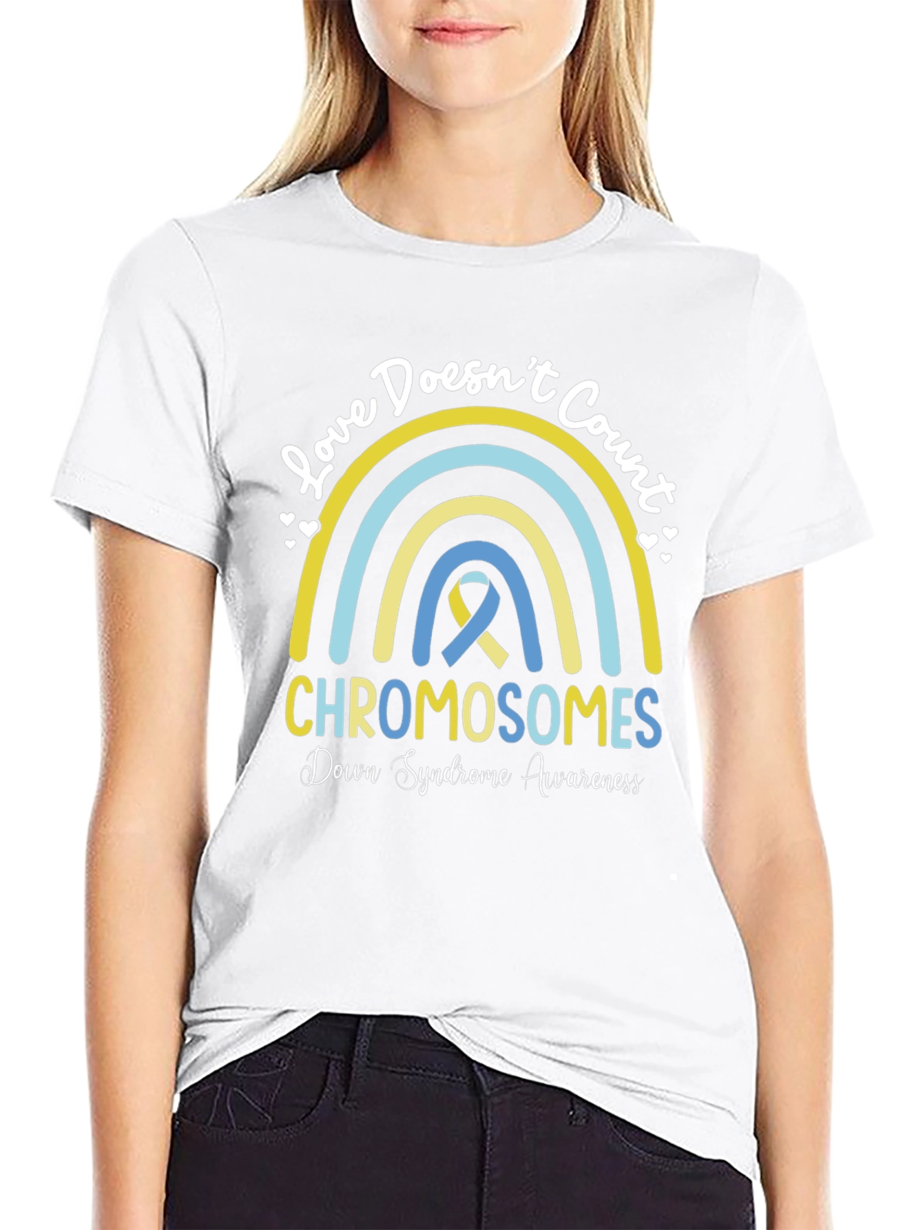 Love Doesnt Count Chromosomes Down Syndrome Awareness T-Shirt