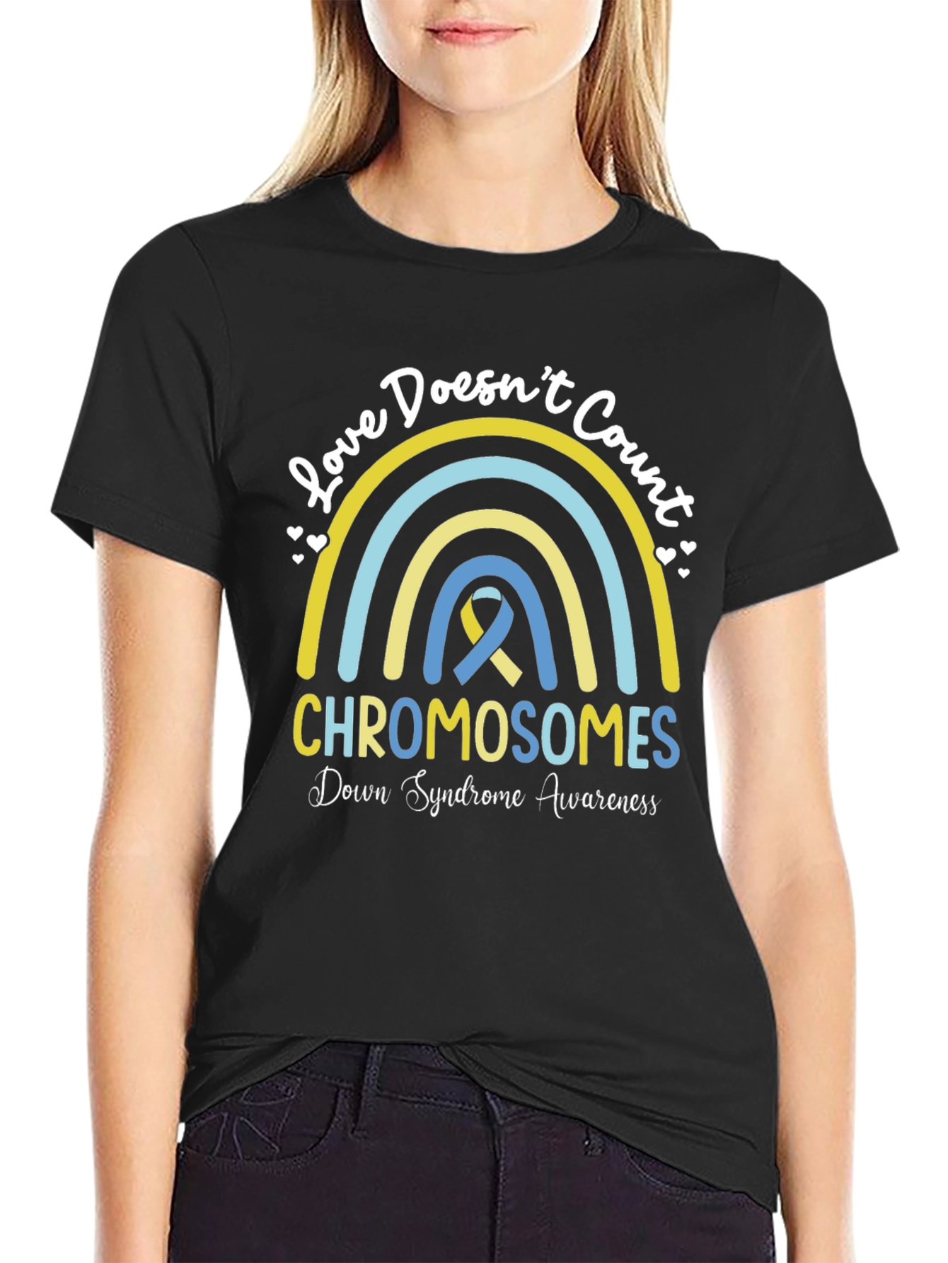 Love Doesnt Count Chromosomes Down Syndrome Awareness T-Shirt