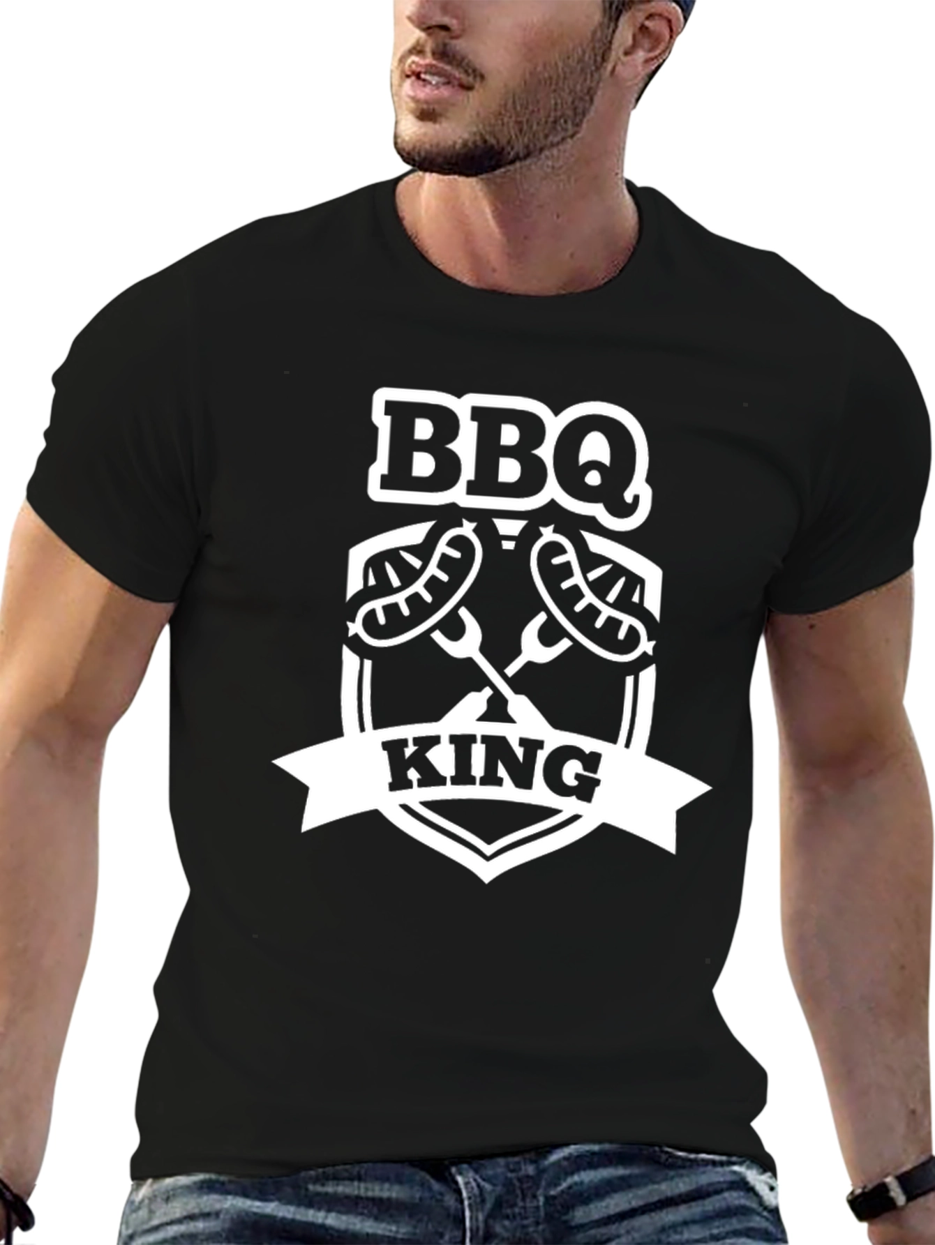 BBQ King T-Shirt - Black Graphic Tee
