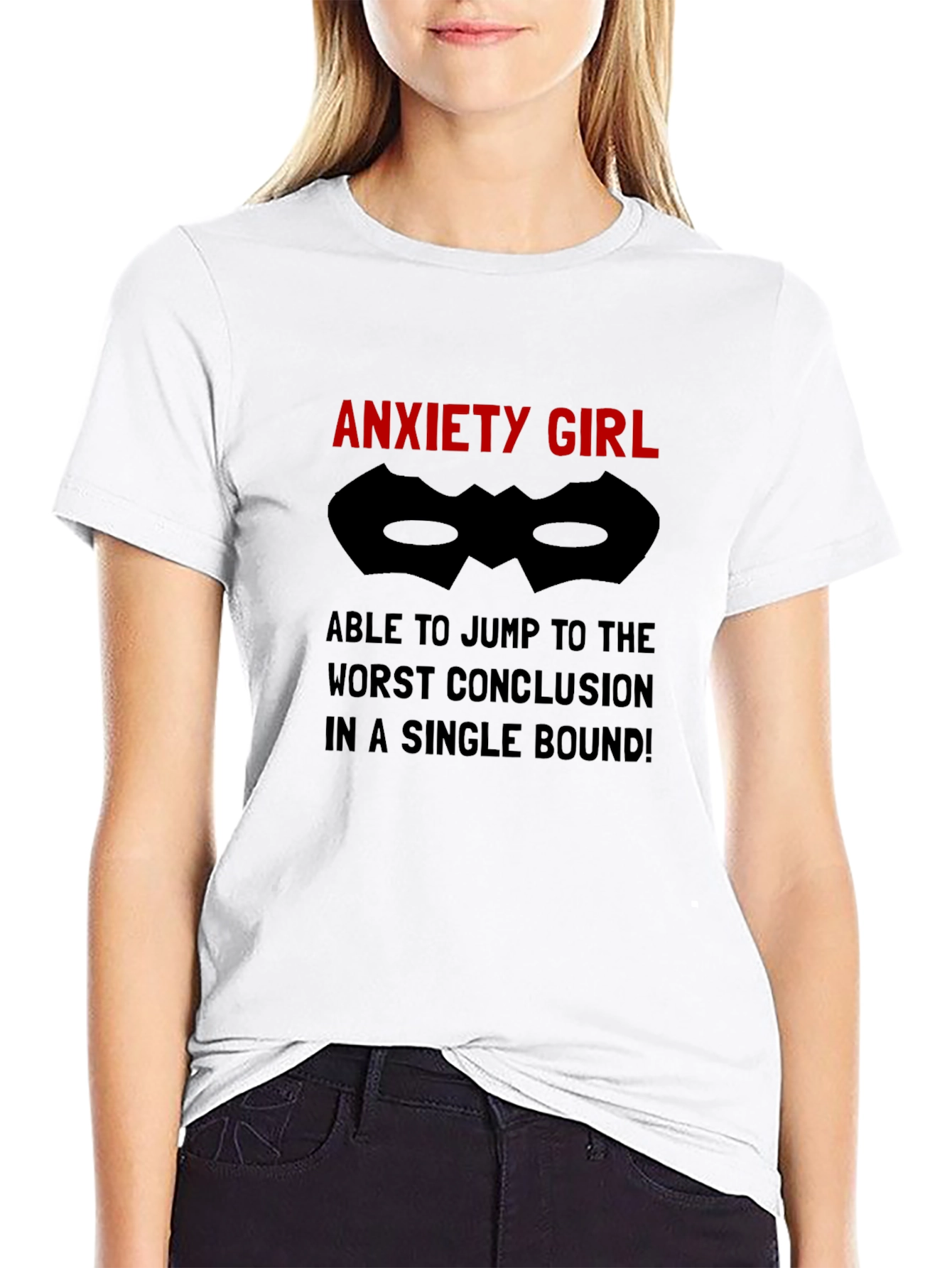 Anxiety Girl T-Shirt - Jump To Conclusions