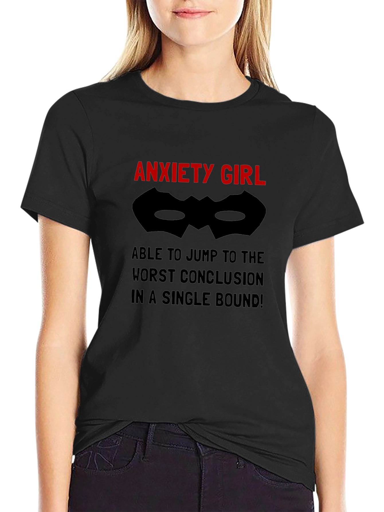 Anxiety Girl T-Shirt - Jump To Conclusions