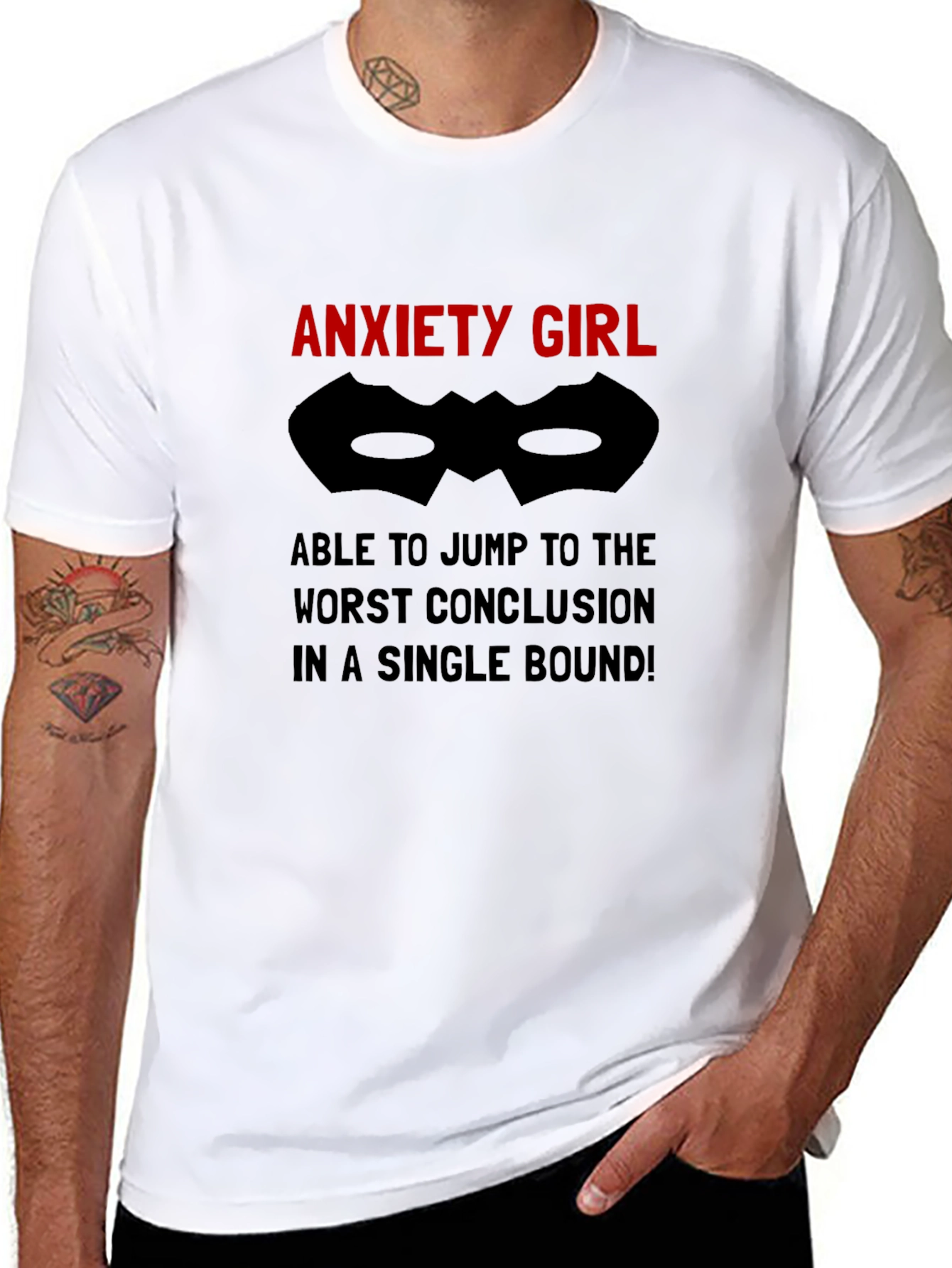 Anxiety Girl T-Shirt - Jump To Conclusions
