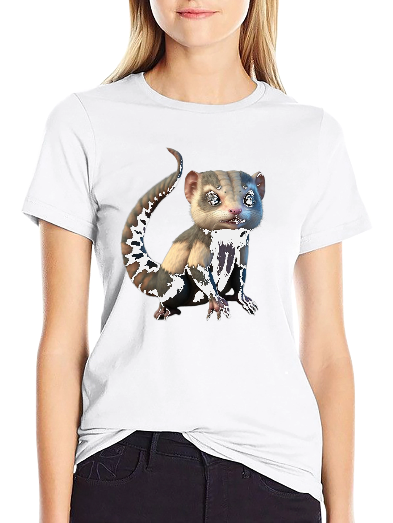 Cute Animal Graphic Tee - Unisex Black T-Shirt