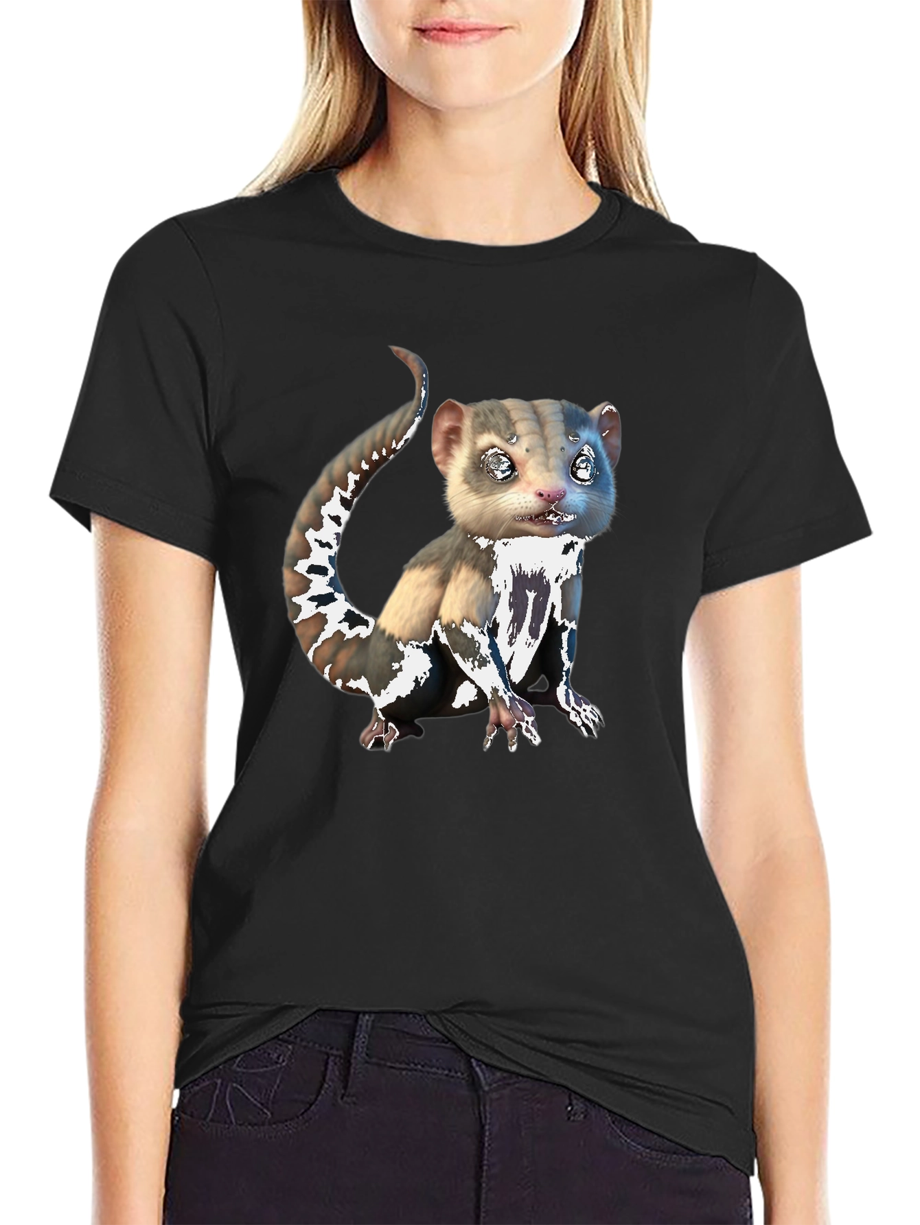 Cute Animal Graphic Tee - Unisex Black T-Shirt
