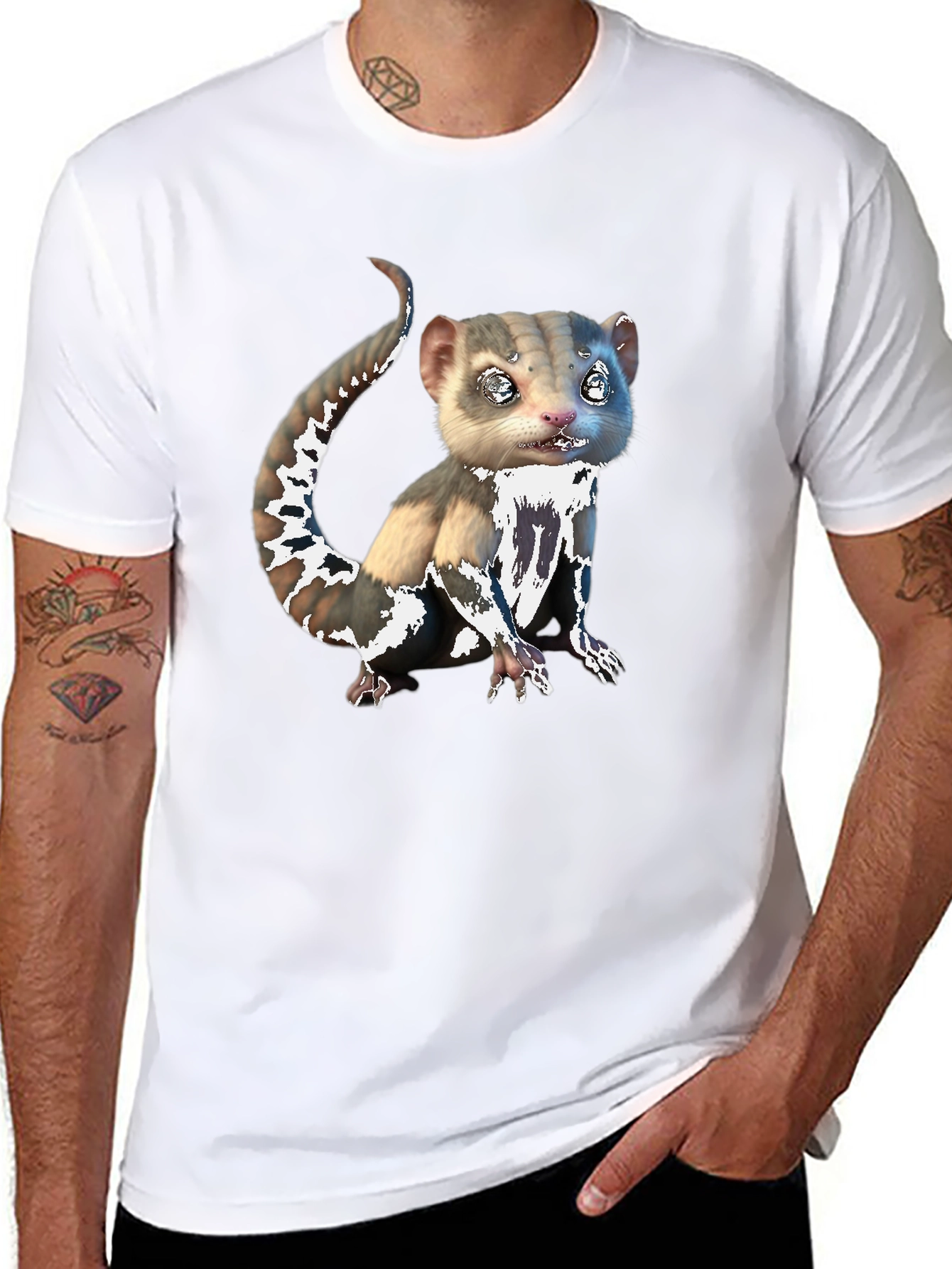 Cute Animal Graphic Tee - Unisex Black T-Shirt