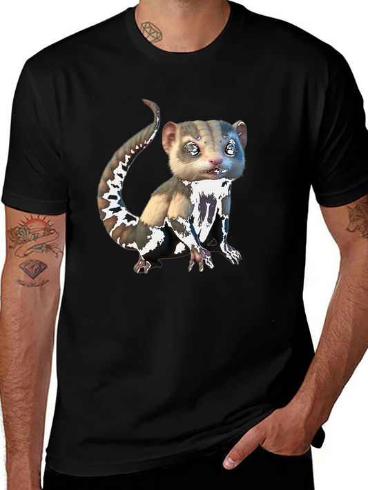 Cute Animal Graphic Tee - Unisex Black T-Shirt