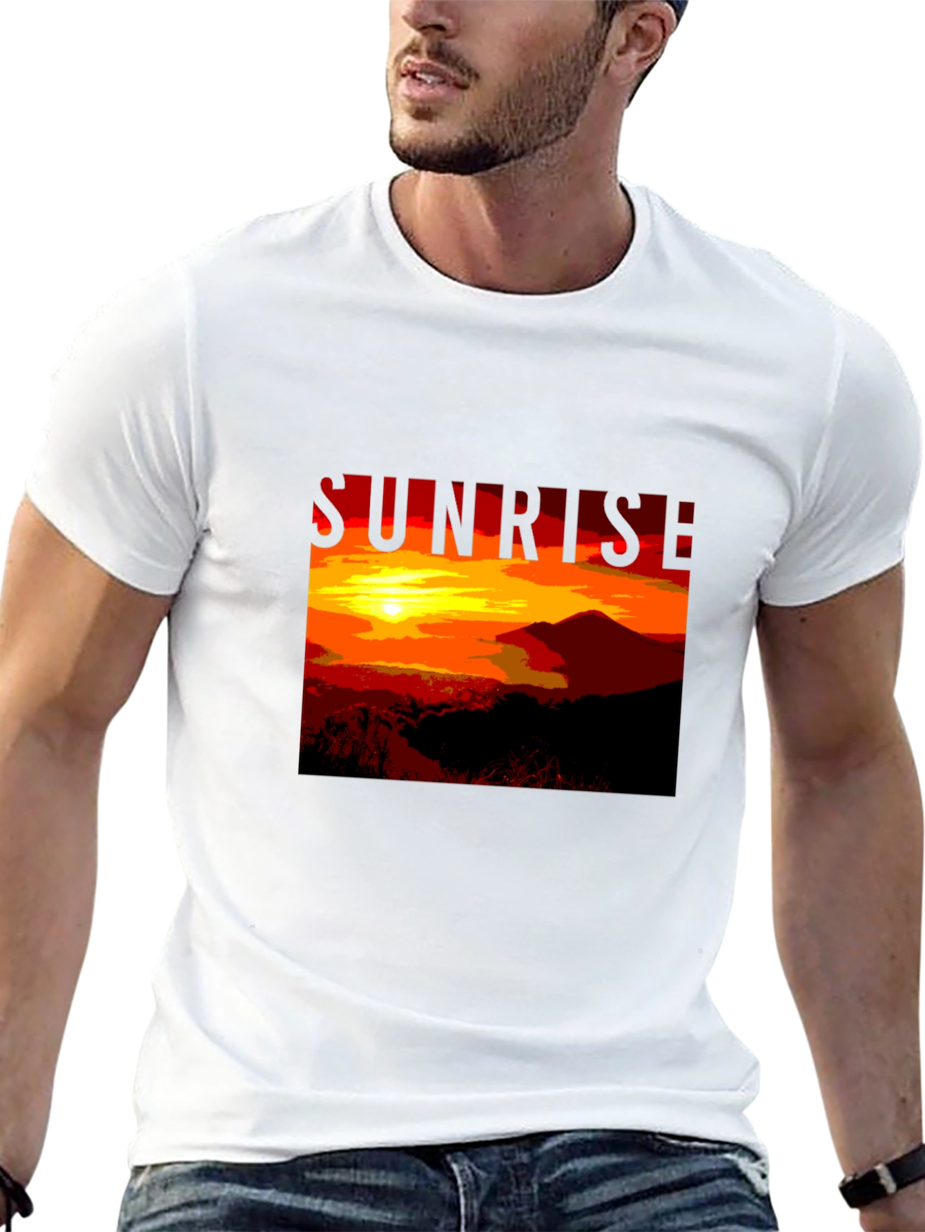 Sunrise Graphic T-Shirt - Nature Inspired Mens Tee