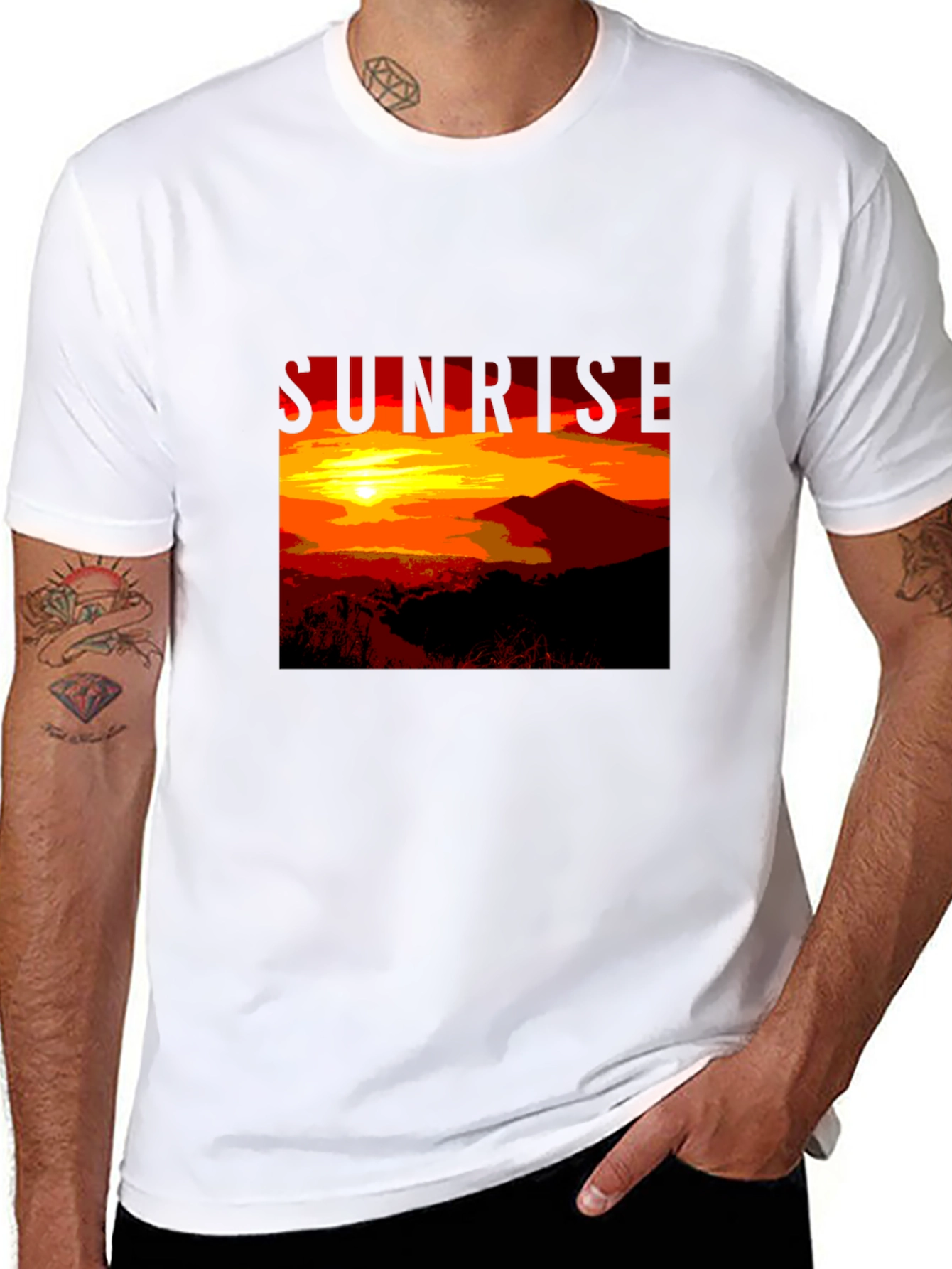 Sunrise Graphic T-Shirt - Nature Inspired Mens Tee