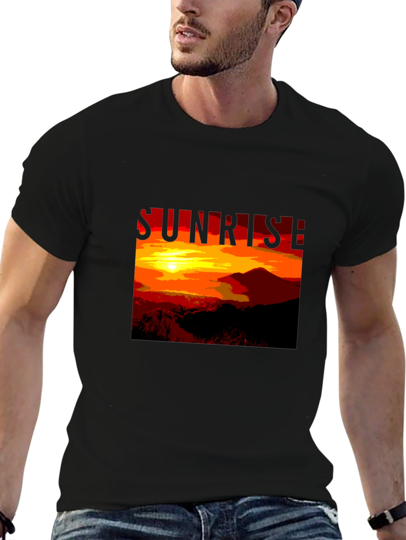 Sunrise Graphic T-Shirt - Nature Inspired Mens Tee