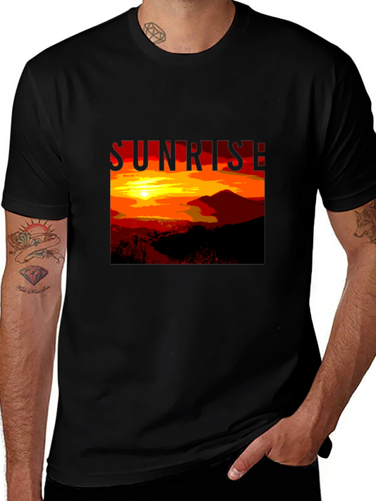Sunrise Graphic T-Shirt - Nature Inspired Mens Tee