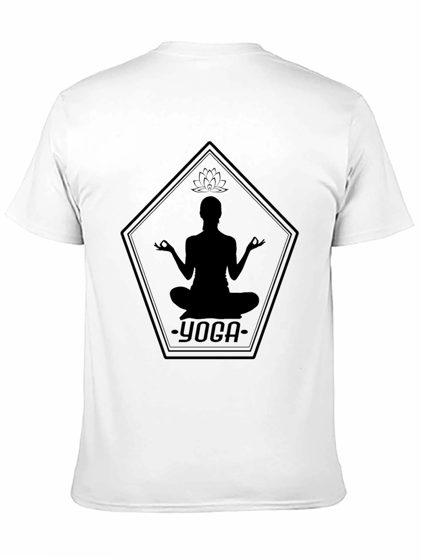 Yoga Silhouette Graphic Tee - Black