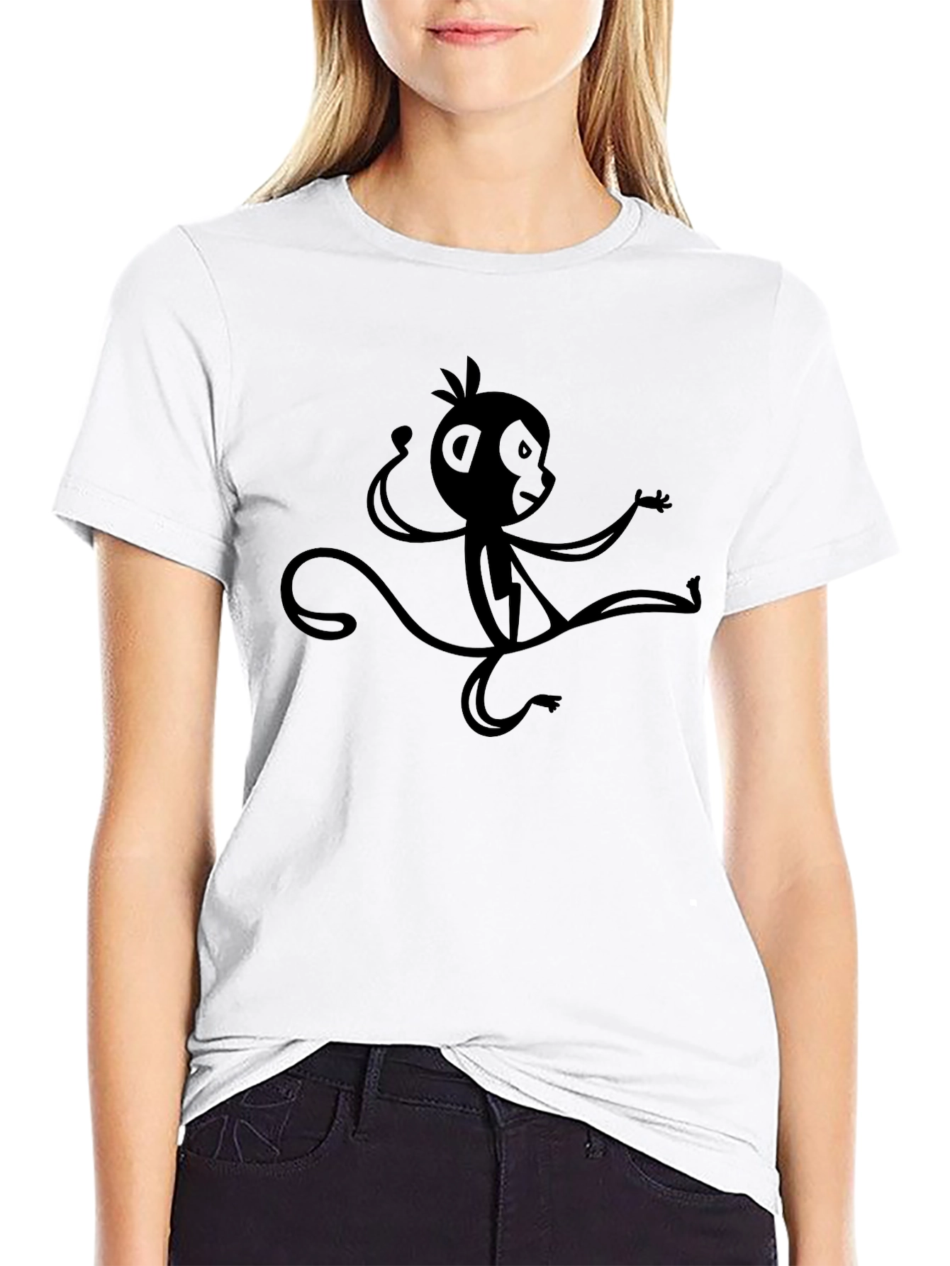 Black Monkey Graphic Tee - Funky & Unique Design