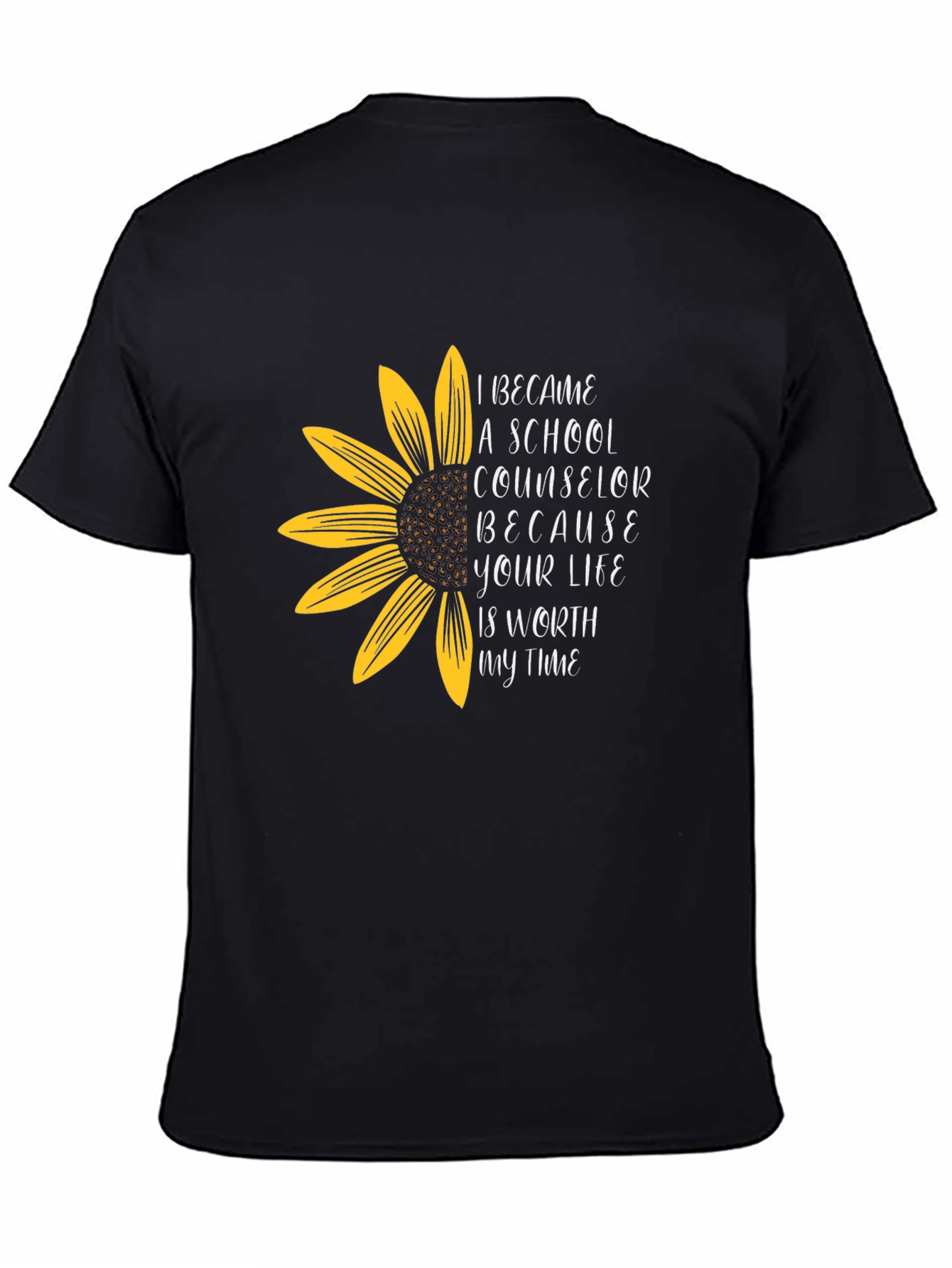 Sunflower School Counselor Graphic Tee - Black