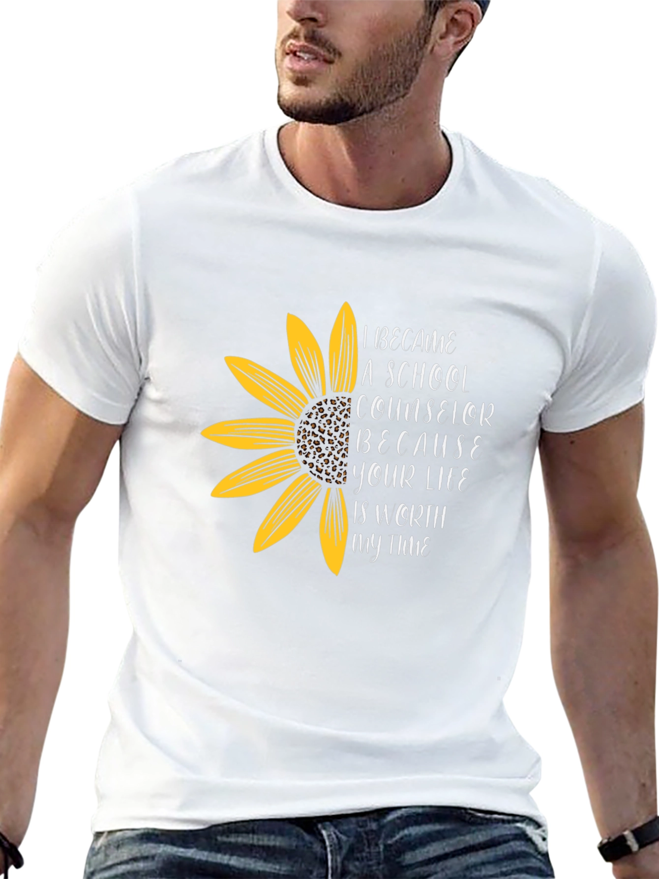 Sunflower School Counselor Graphic Tee - Black