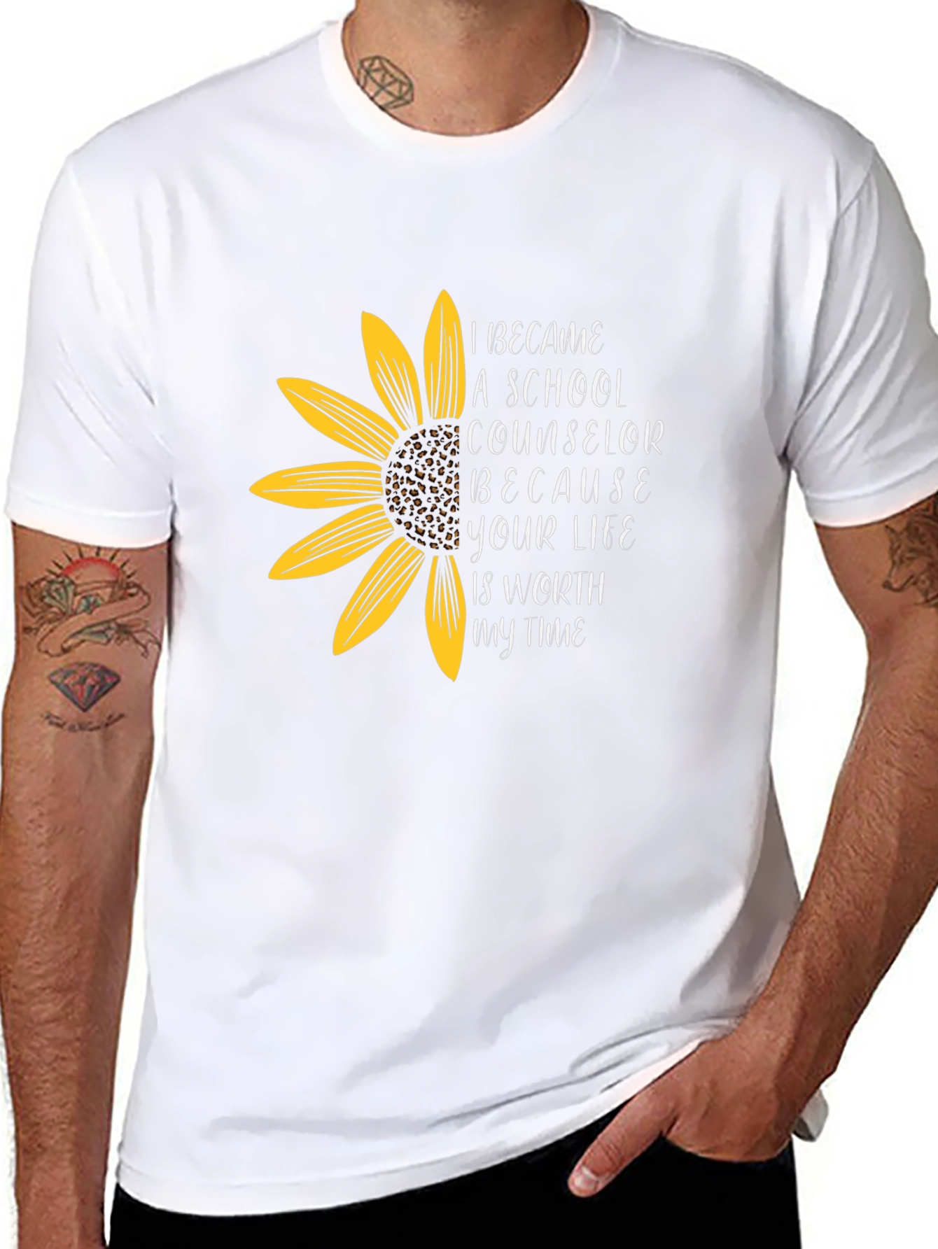 Sunflower School Counselor Graphic Tee - Black