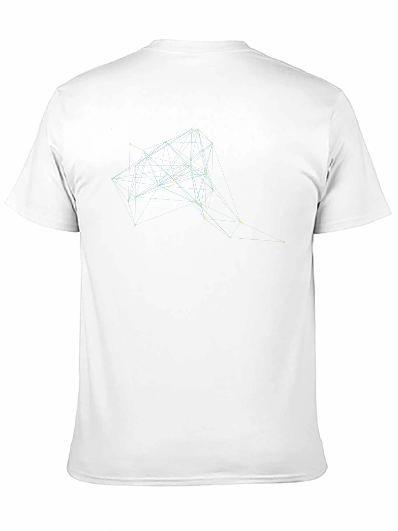 Geometric Line Art Black T-Shirt