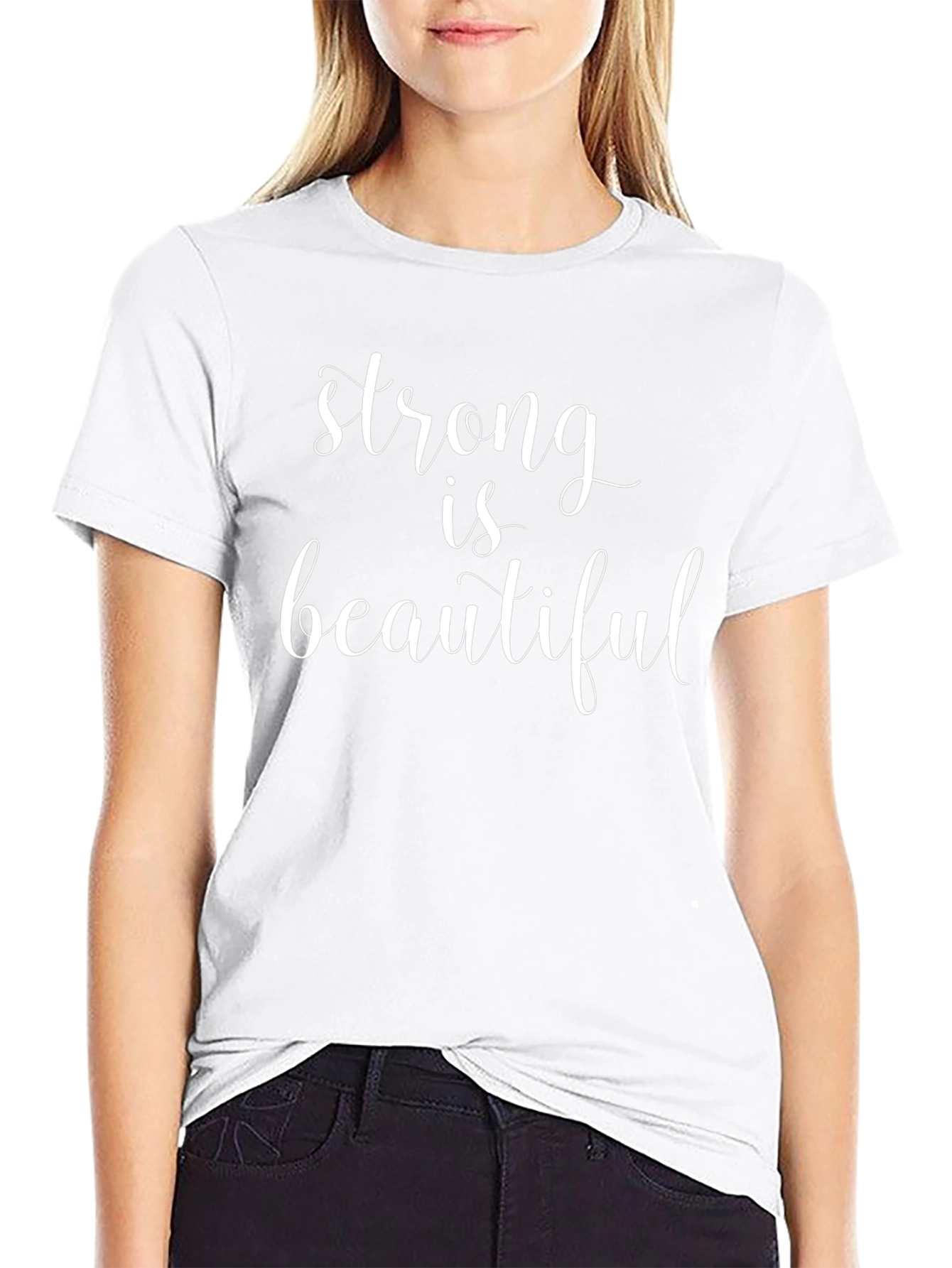 Strong is Beautiful Graphic Tee - Black