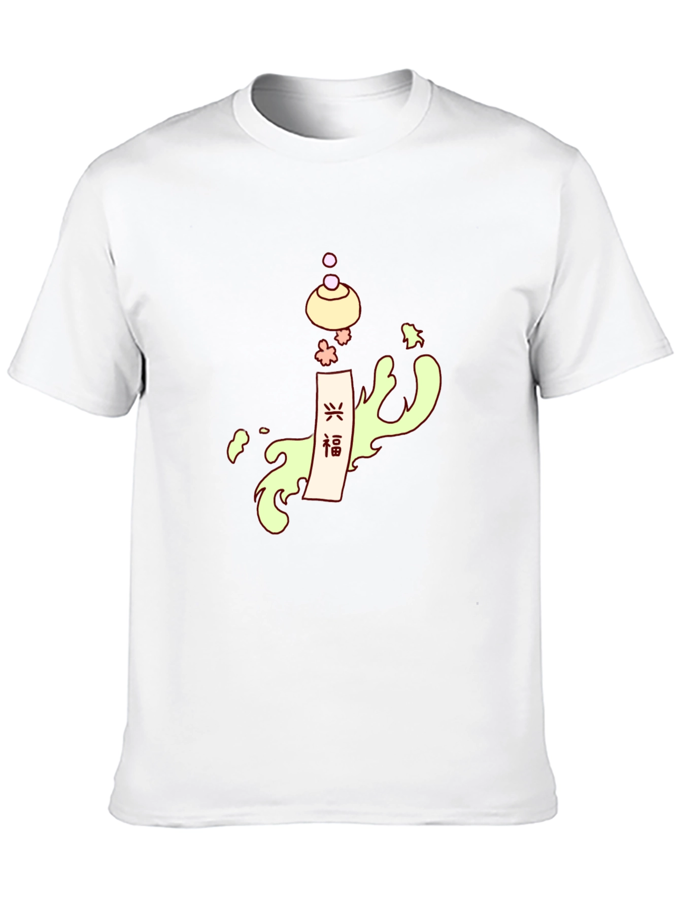 Stylish Black Tee with Japanese-Inspired Graphic