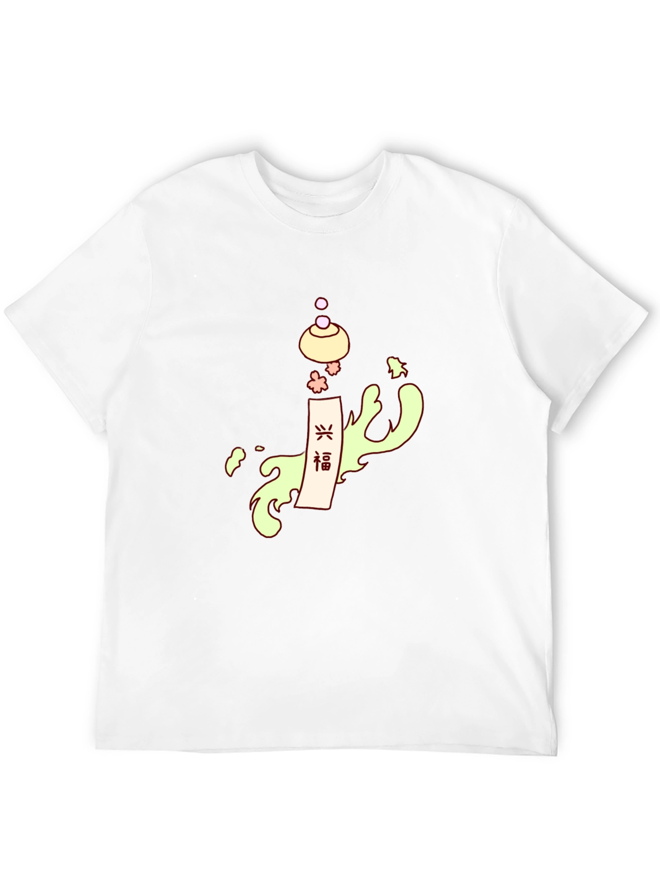 Stylish Black Tee with Japanese-Inspired Graphic