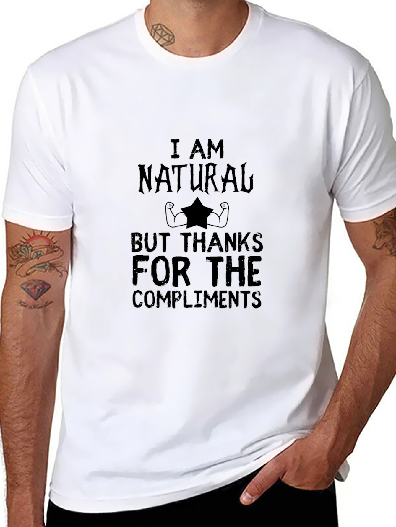 Funny I am Natural Graphic Tee