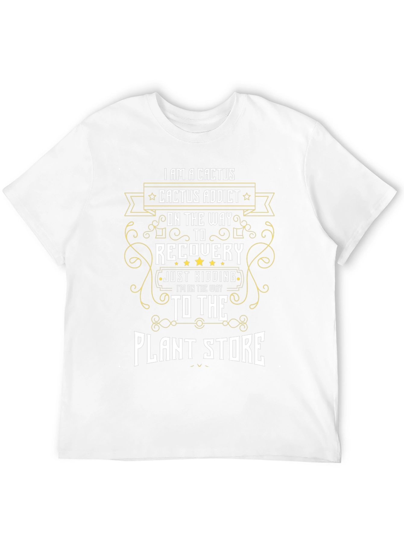 Cactus Addict Humor Graphic T-Shirt