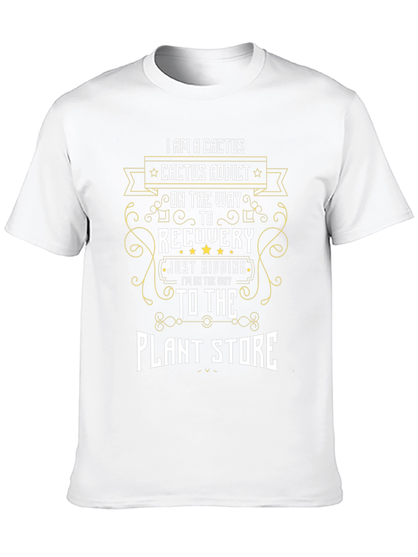 Cactus Addict Humor Graphic T-Shirt