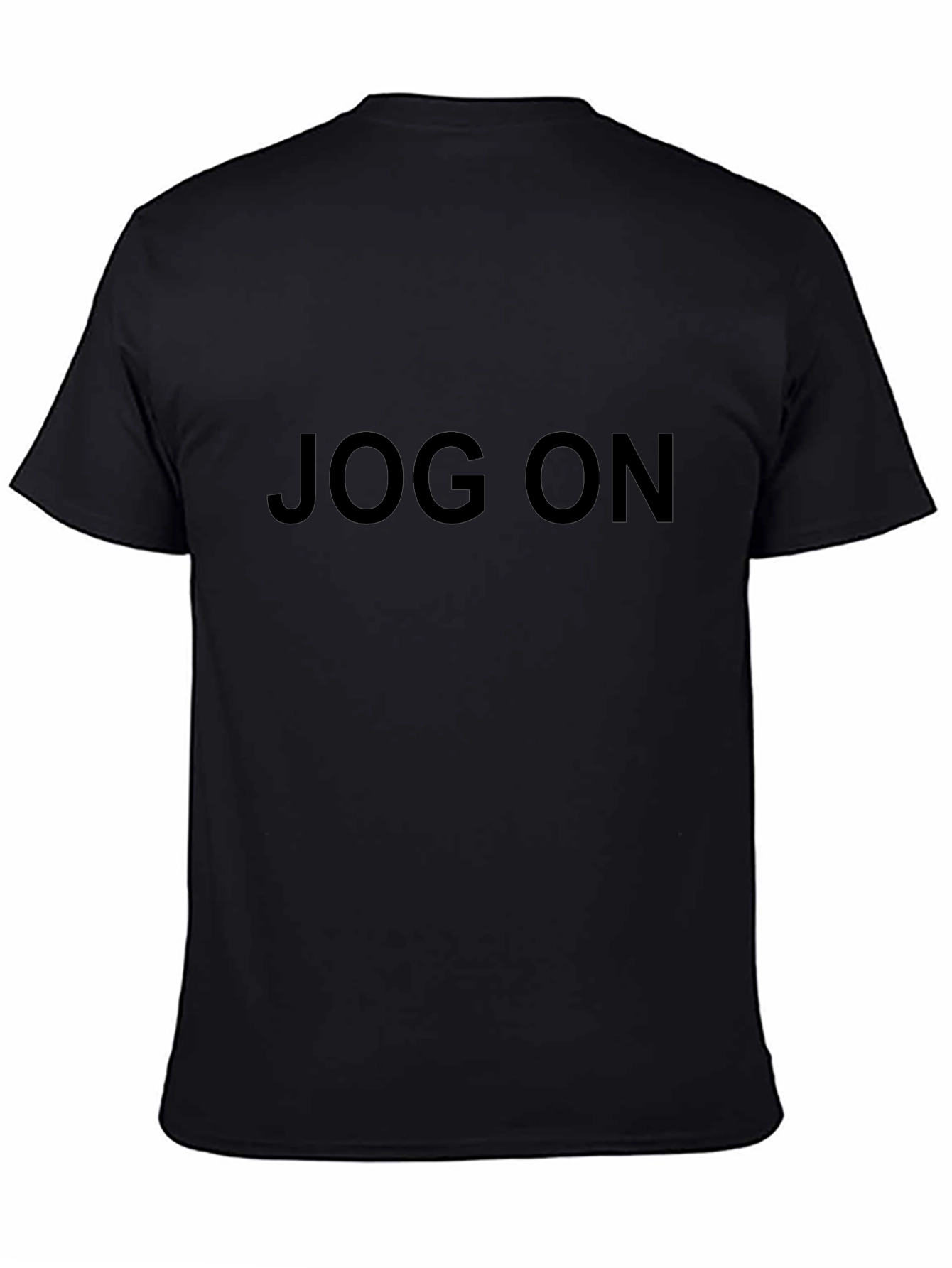Jog On Black T-Shirt - Casual Style