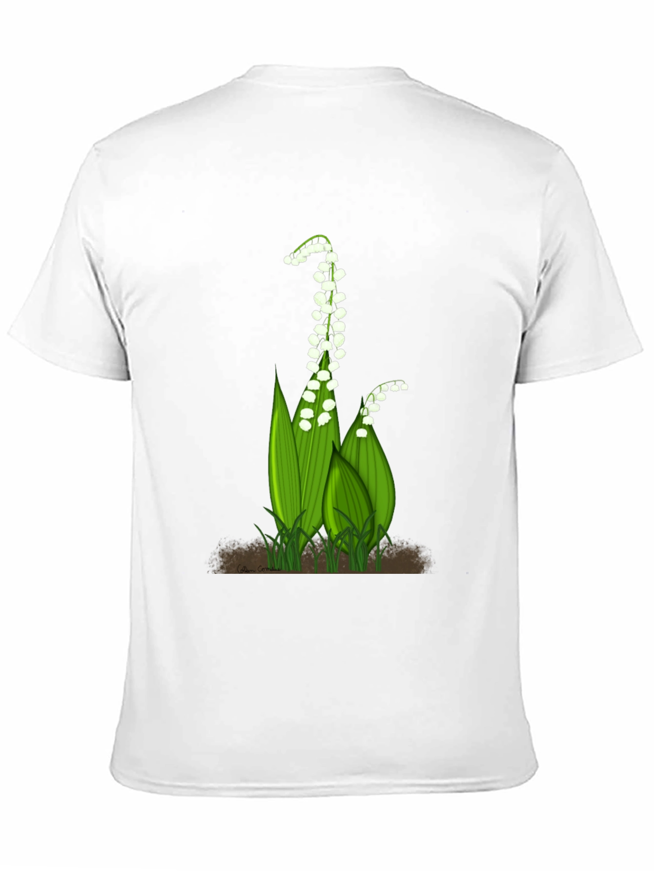 Lily of the Valley Graphic Tee - Black Cotton