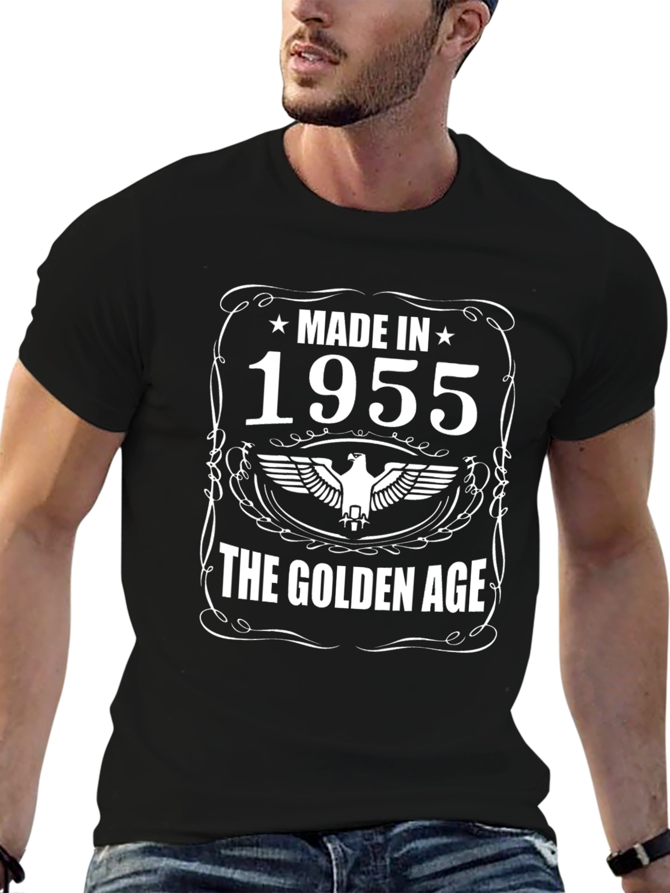 Made in 1955 Golden Age Black T-Shirt