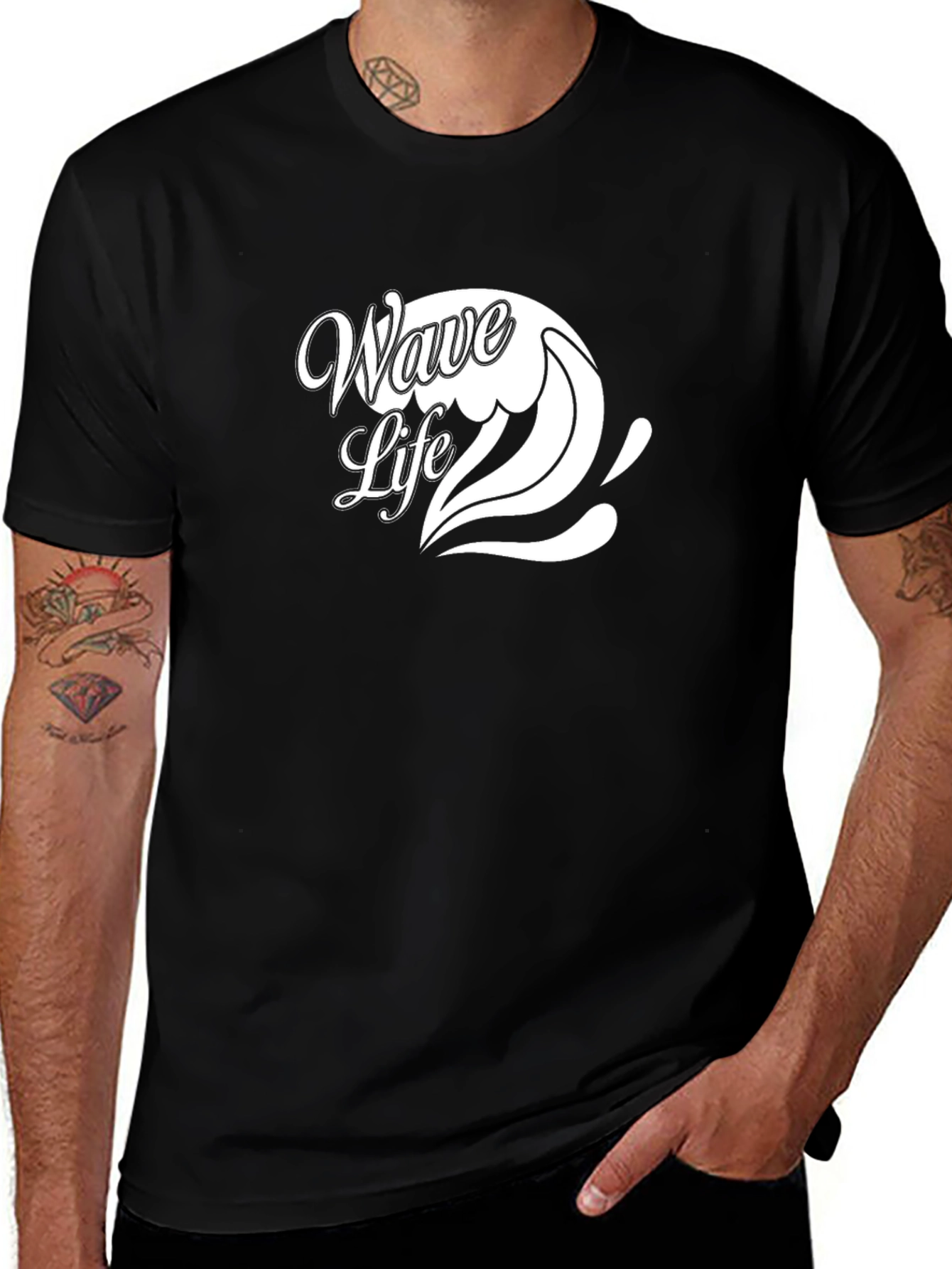Wave Life Black T-Shirt