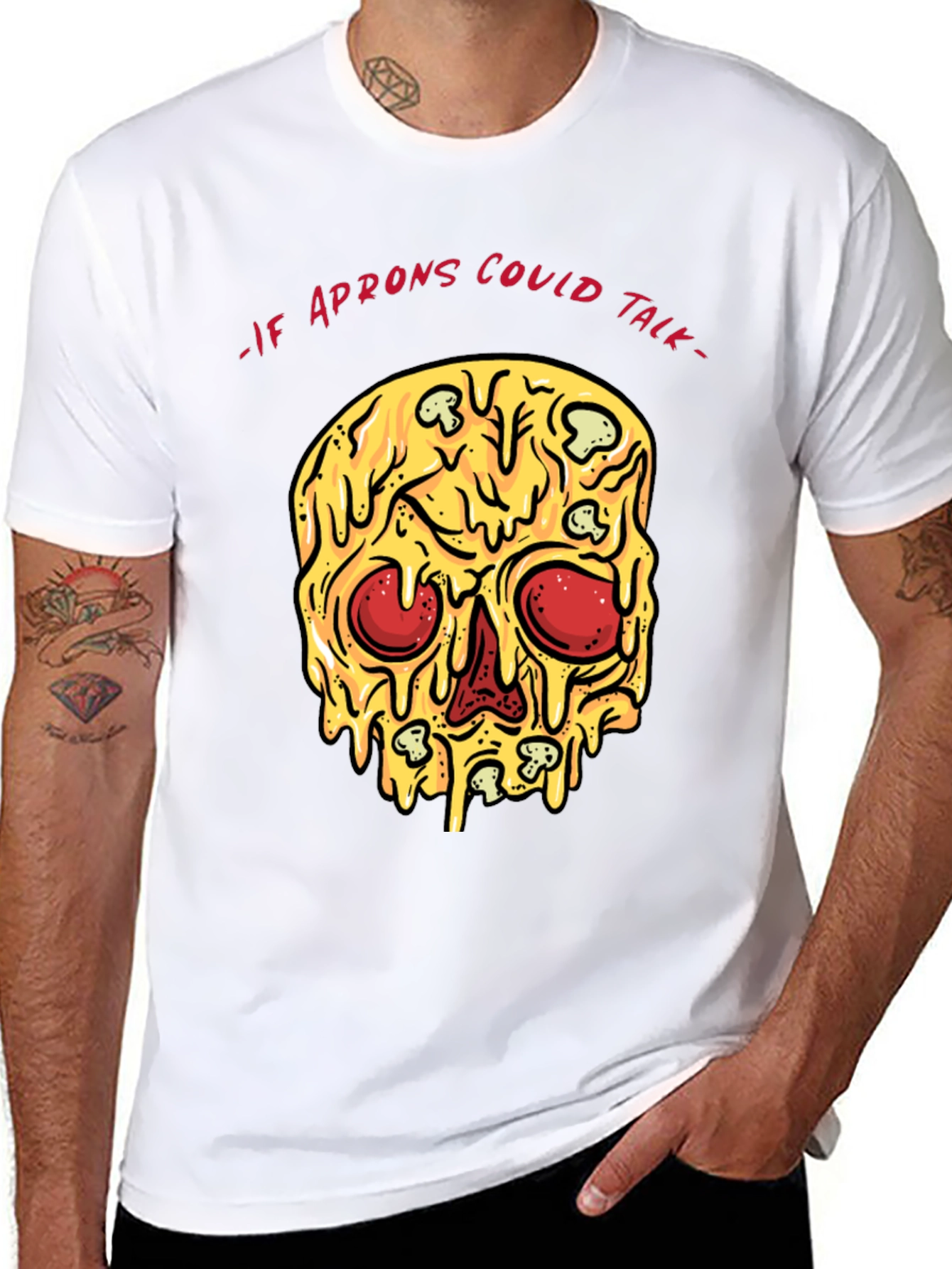 Pizza Skull T-Shirt - If Aprons Could Talk