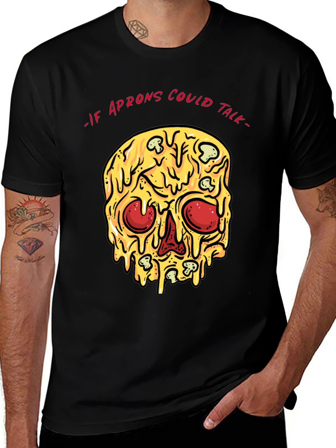 Pizza Skull T-Shirt - If Aprons Could Talk