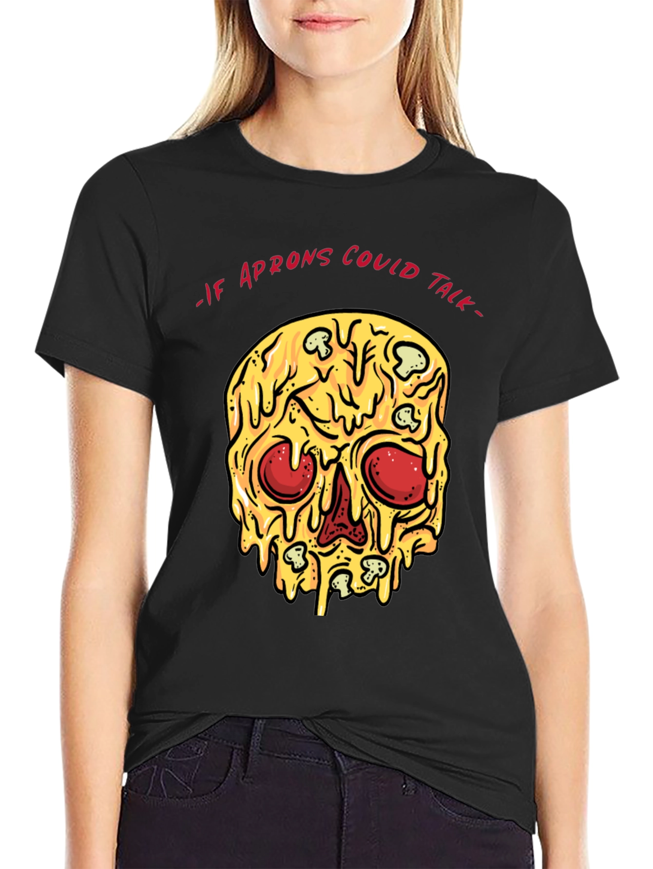 Pizza Skull T-Shirt - If Aprons Could Talk